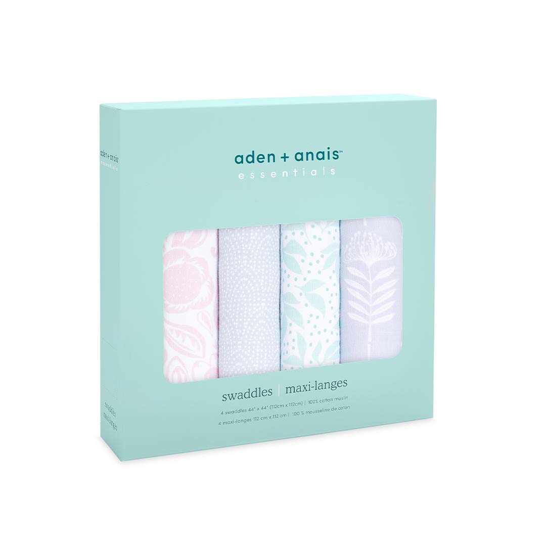  aden + anais Essentials Muslin Swaddles - Damsel - 4 Pack、mySite、merchandisen