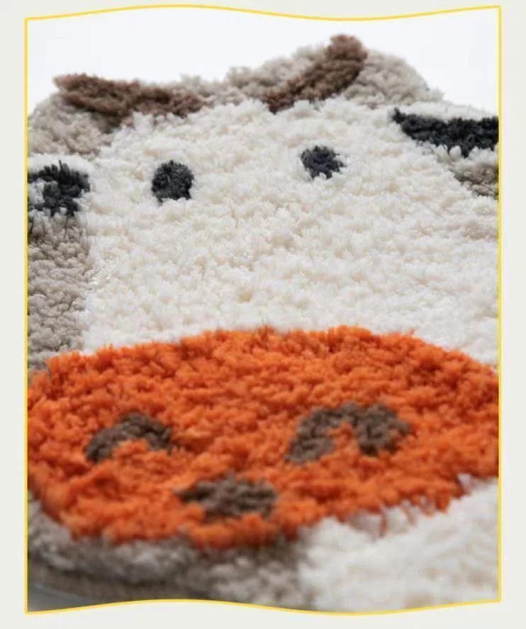 Cow Bathmat 73cm X 55cm Polyester、mySite、g9winljtr