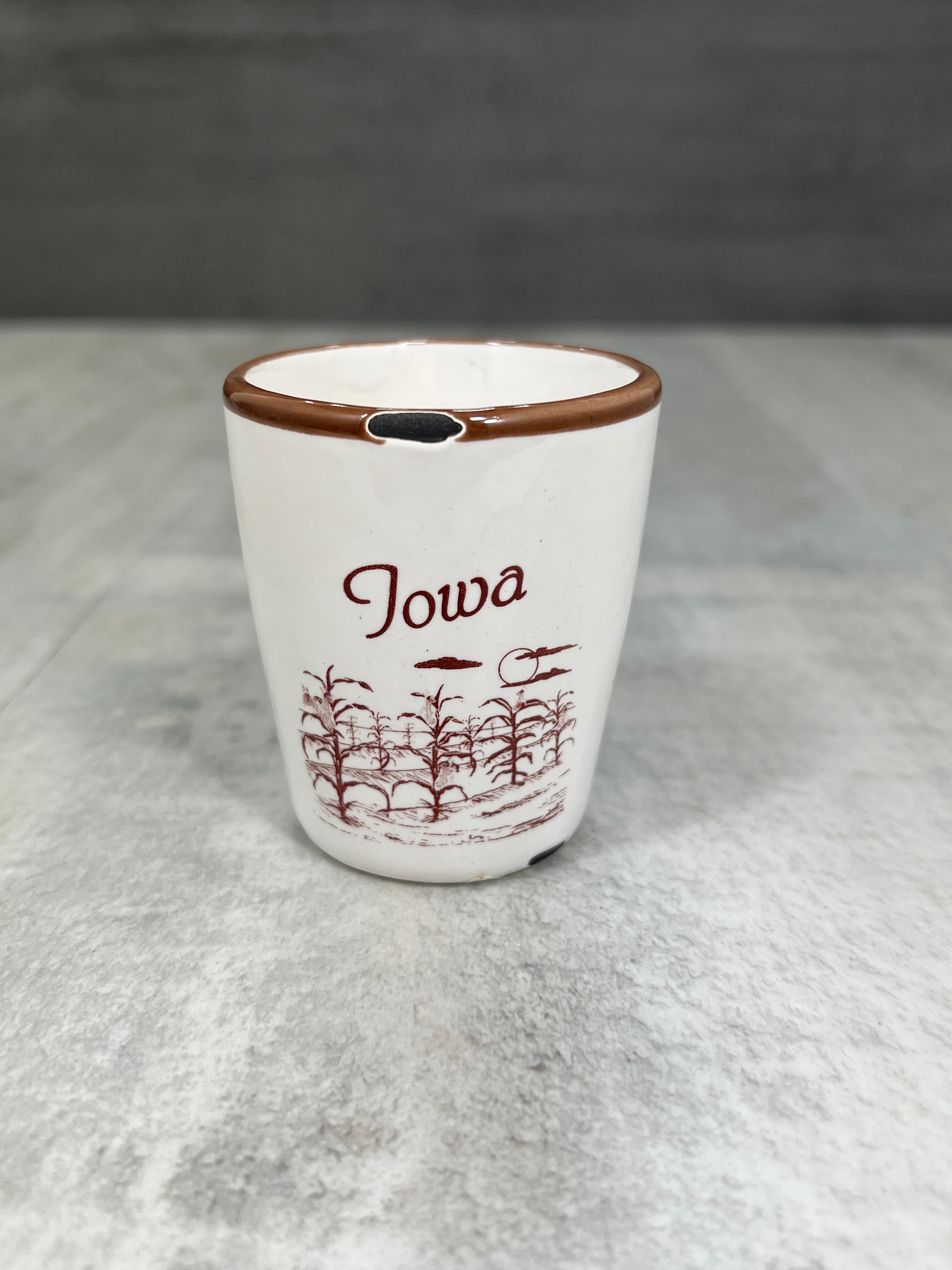 Iowa Distress Ceramic Shot Glass、mySite、garagedoors4me