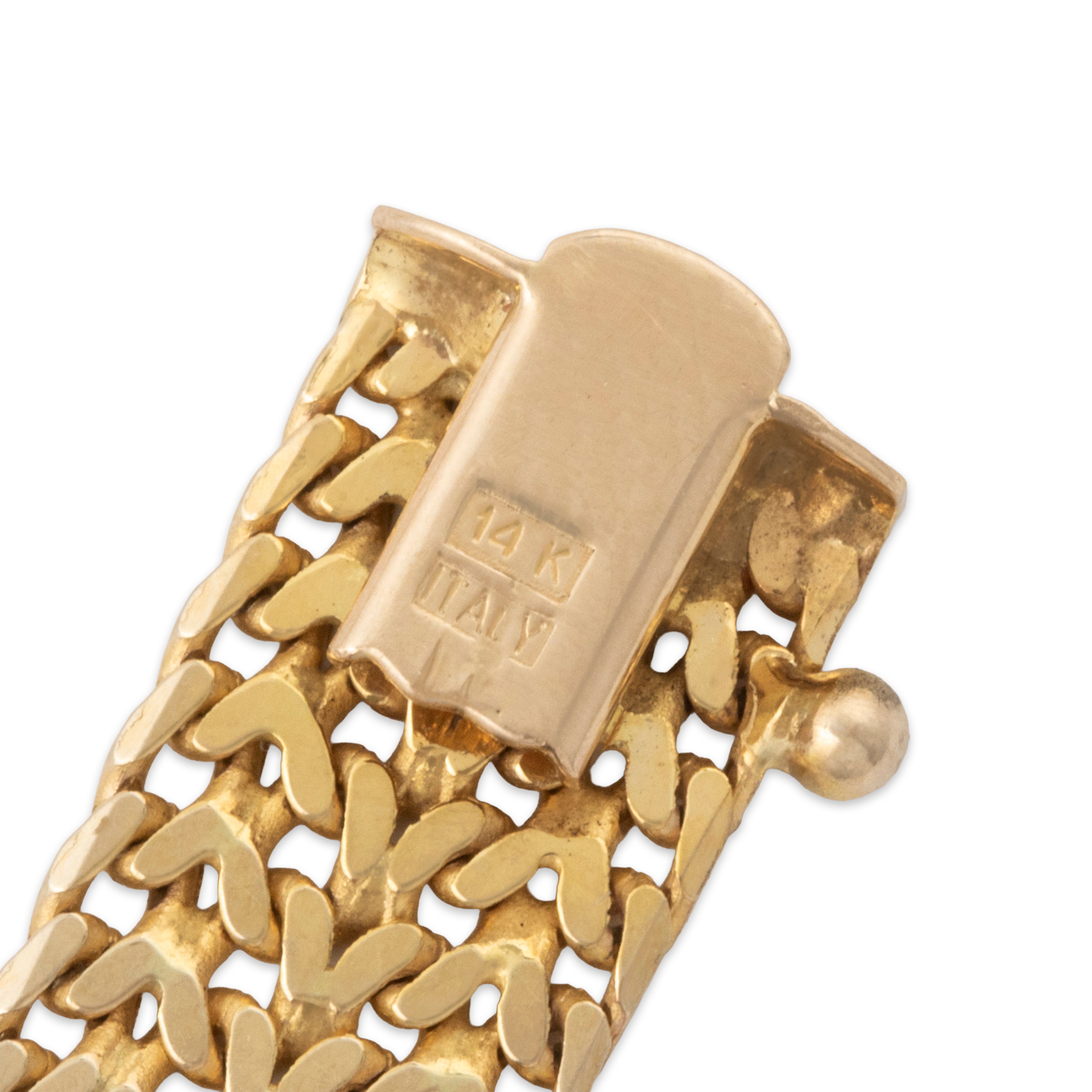 Vintage Italian 14k Yellow Gold Statement Necklace 16、mySite、hinf8tx79