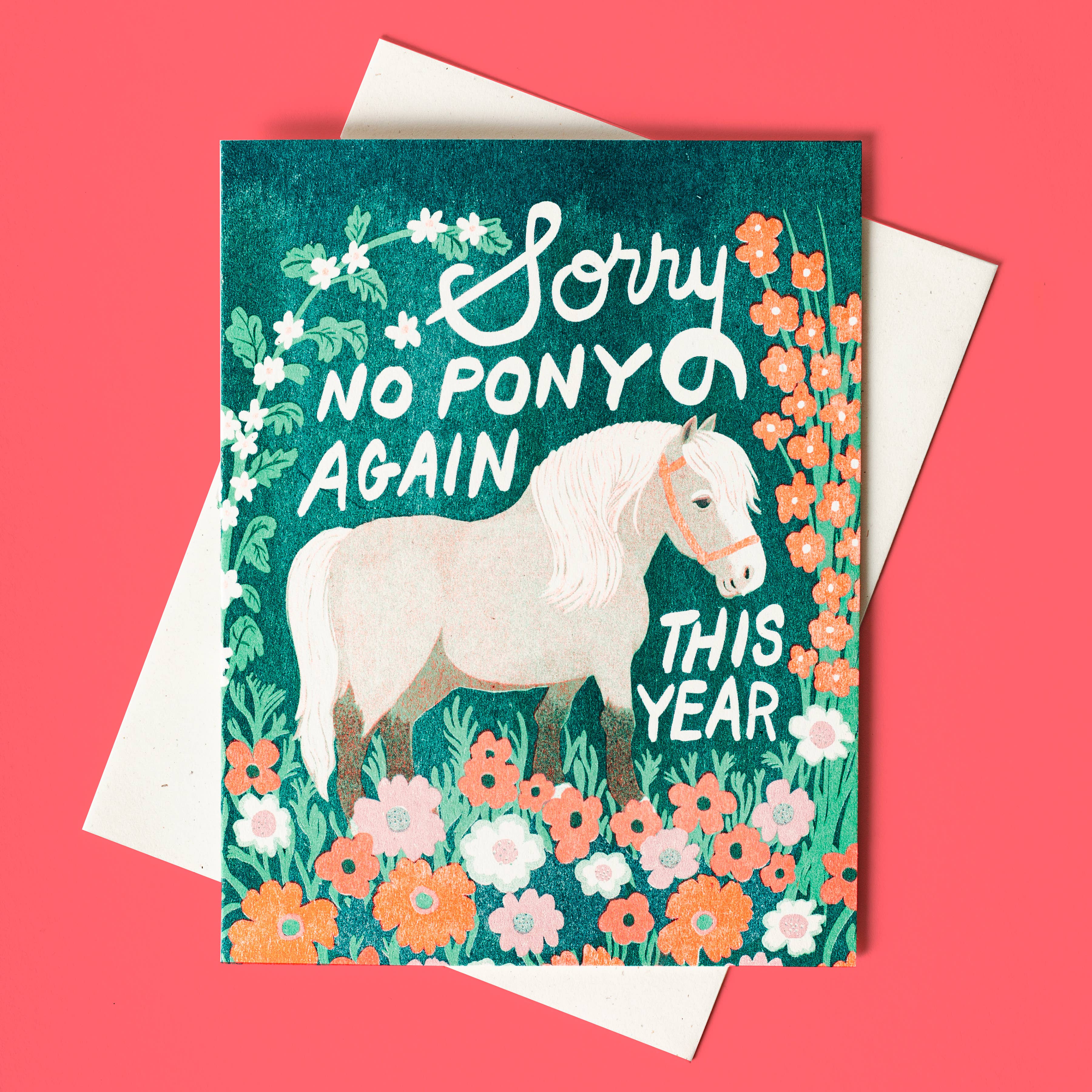 Bromstad Printing Co. - No Pony Birthday - Risograph Card、mySite、garagedoors4me