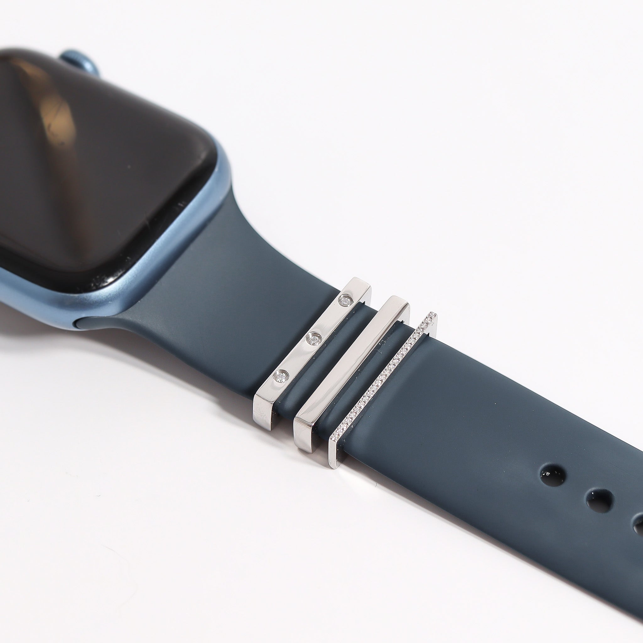 Stainless Steel Engravable 3 Piece Smart Watch Charm Set / SBB0363、mySite、dreamappss