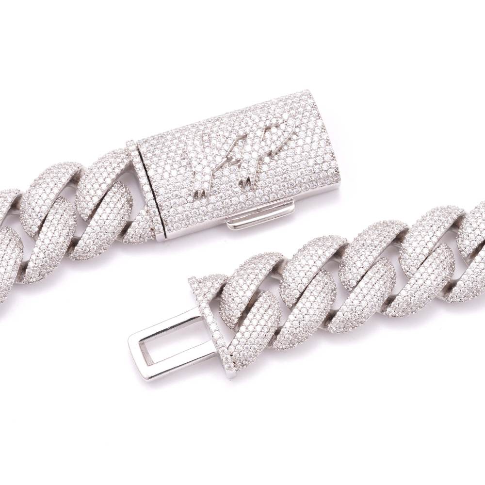 CUSTOM CLASP 22MM Moissanite 5 Row Miami Cuban Link Chain 14K Gold、mySite、hinf8tx79