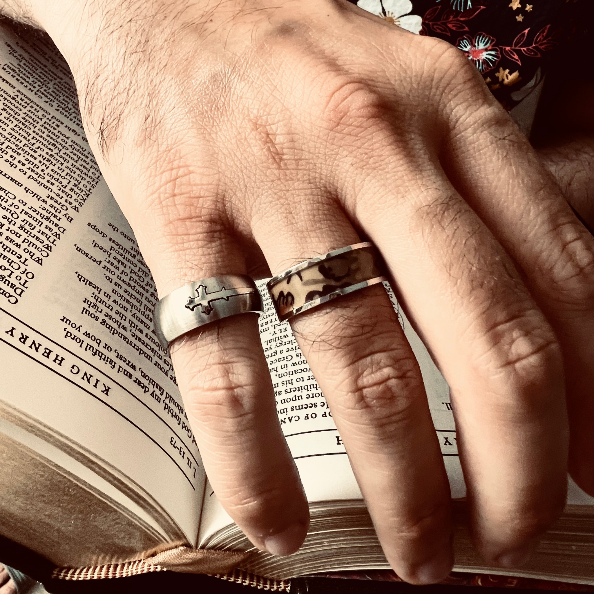 Camo Center Stainless Steel Ring / SCR4096、mySite、dreamappss