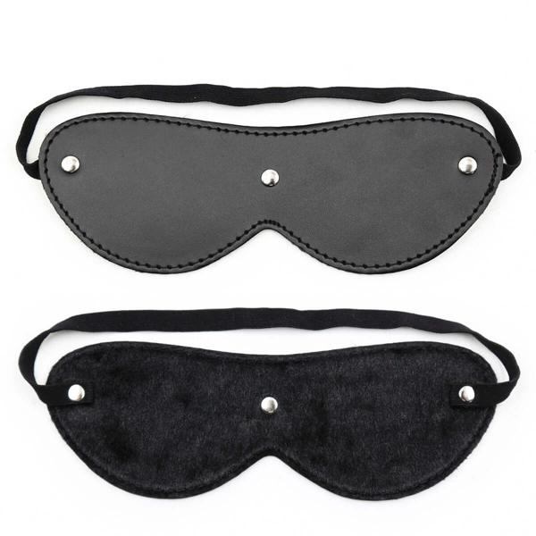 Come Closer Leather Blindfold | Mask | Velvet Back | Universal Size、mySite、bottomscart