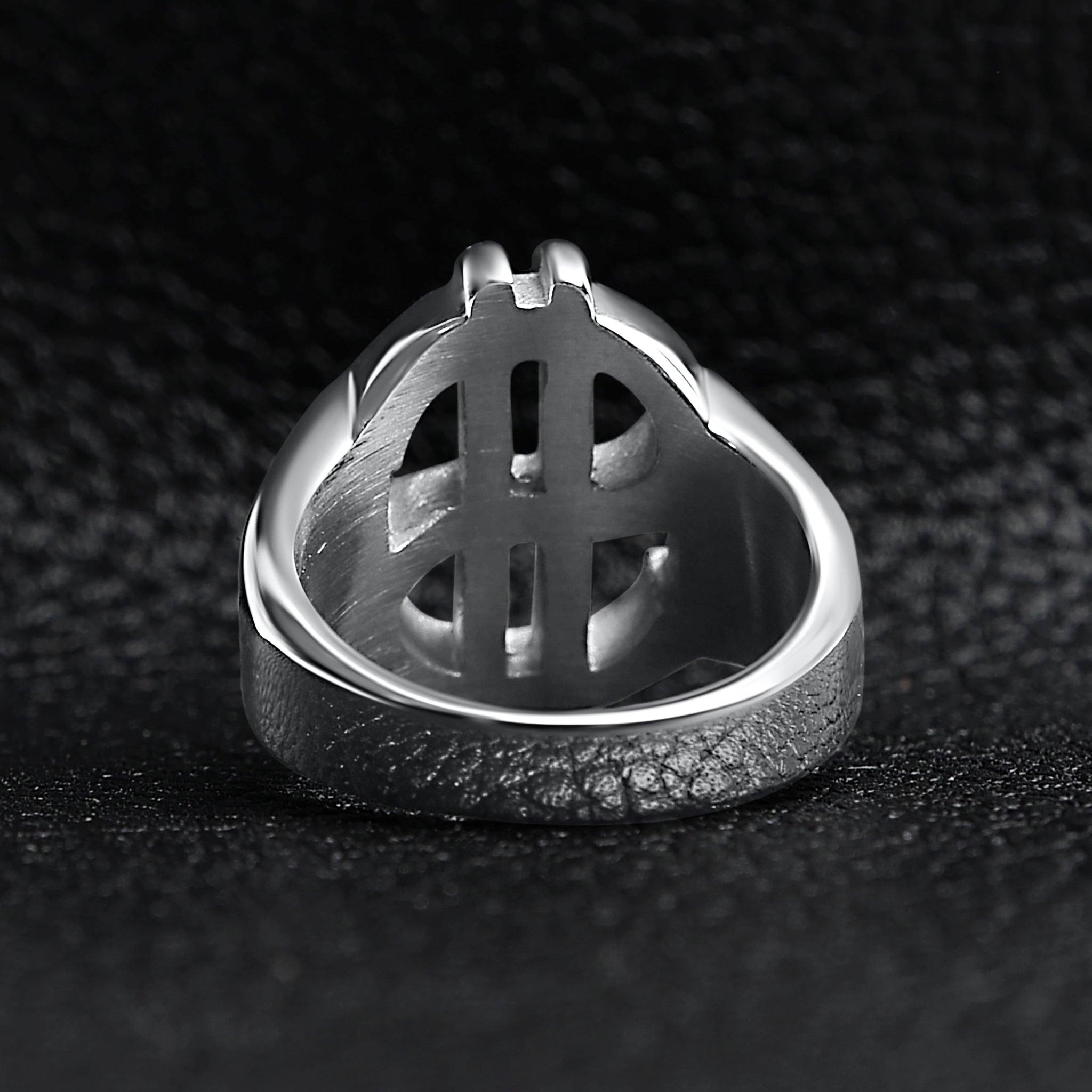Stainless Steel Money Sign Mens Ring / SCR4115、mySite、dreamappss