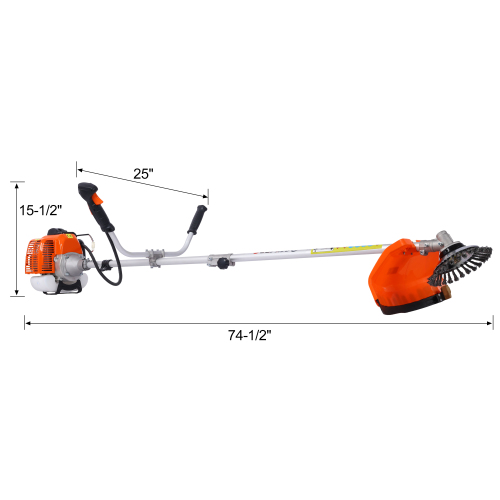 52cc Weed Wacker Gas Powered,3 in 1 Multifunction, String Trimmer, 8 inch Weed Wacker Attachments Heads,10" Metal 3T Blade,Rubber Handle , Shoulder & Strap Included, EPA Compliant、、eastwooduniform