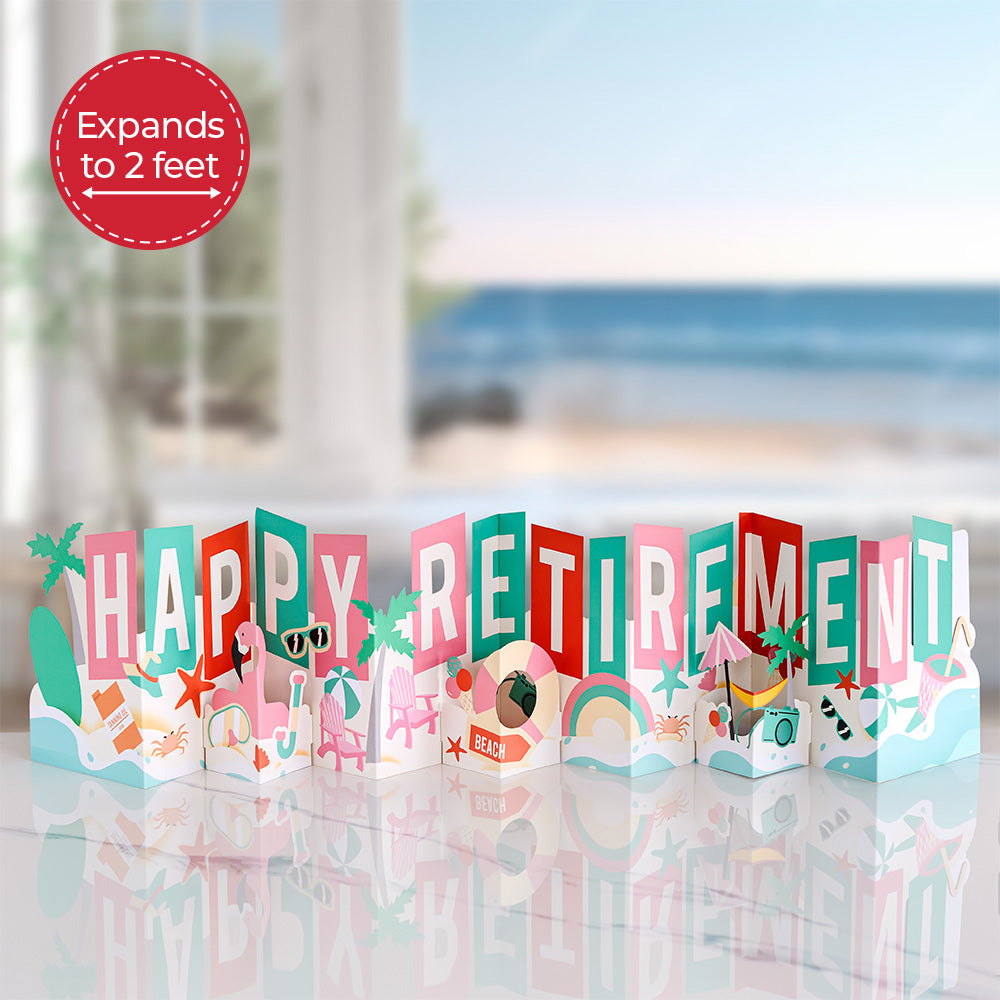 Happy Retirement Loooooong Card™ (Expands to 2 feet)、mySite、solidvoid