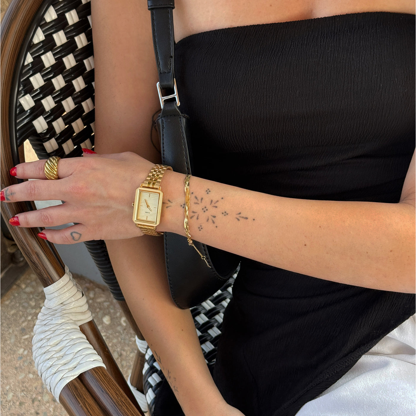 Fluette Watch Steel, Sand Texture Full Gold Colour、mySite、botmansion