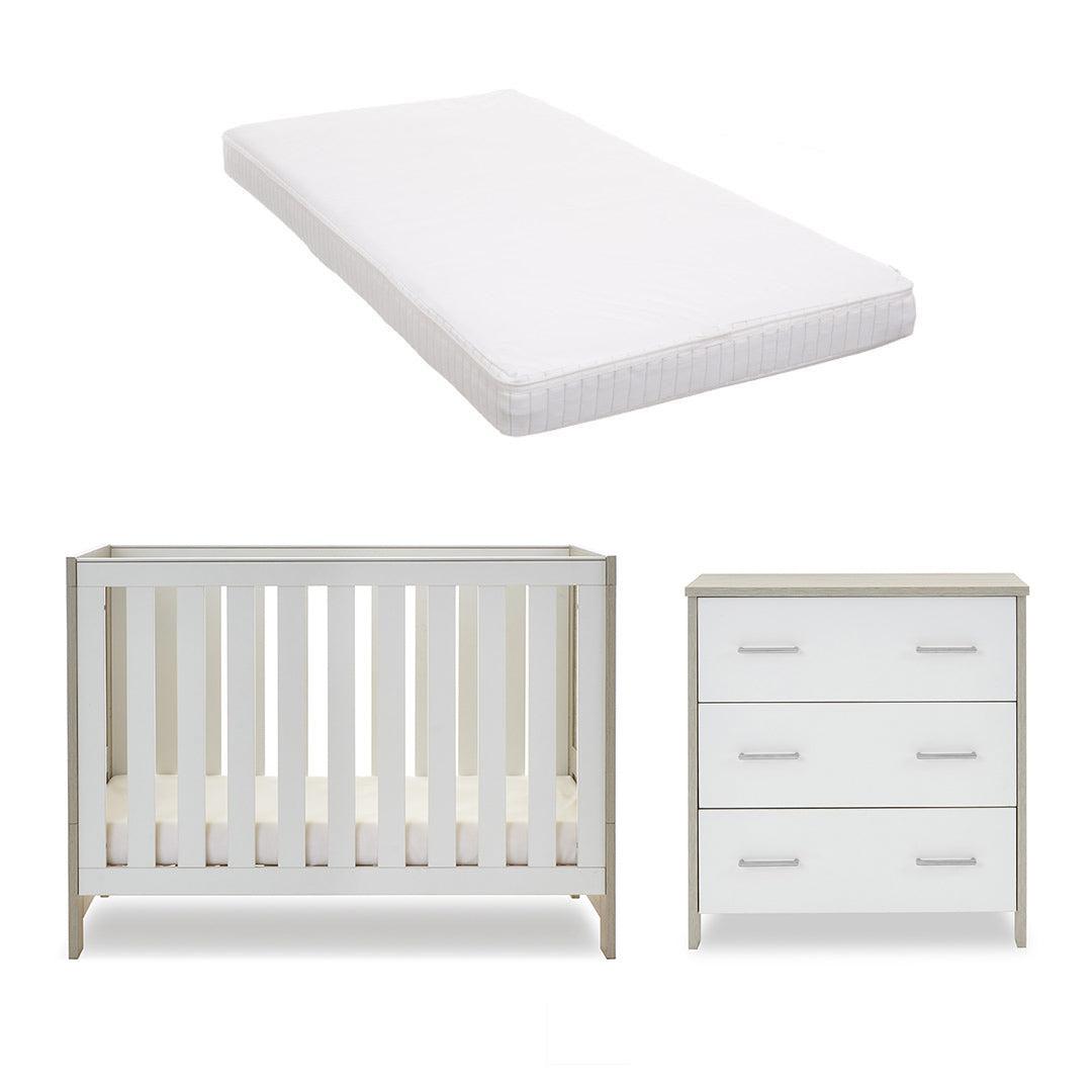 Obaby Nika Mini 2 Piece Room Set - Grey Wash + White、mySite、merchandisen