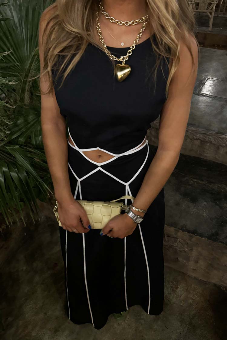 Black and Cream Esme Dress、mySite、solidvoid