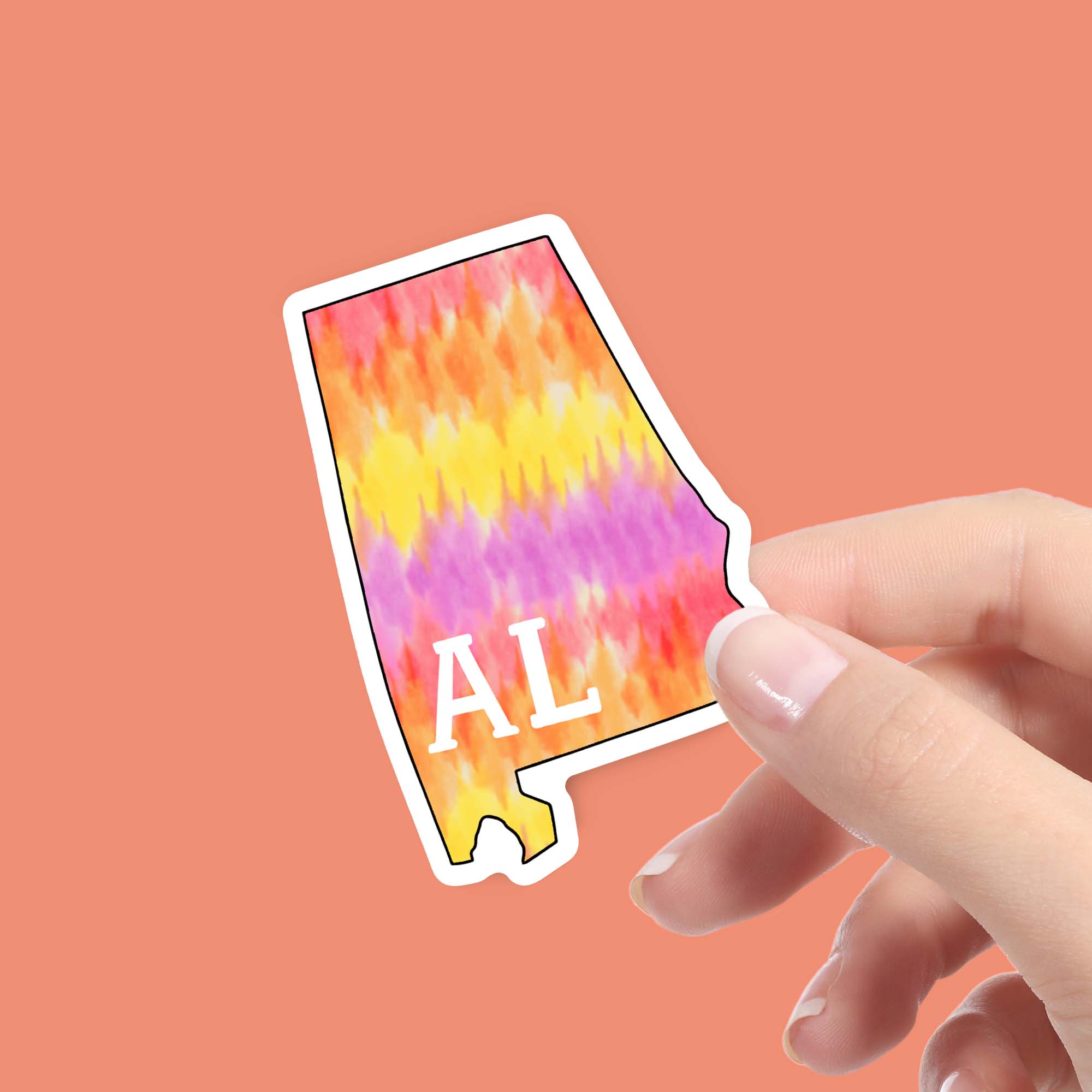  Alabama Tie Dye Stripes Sticker、mySite、elrpsem3k