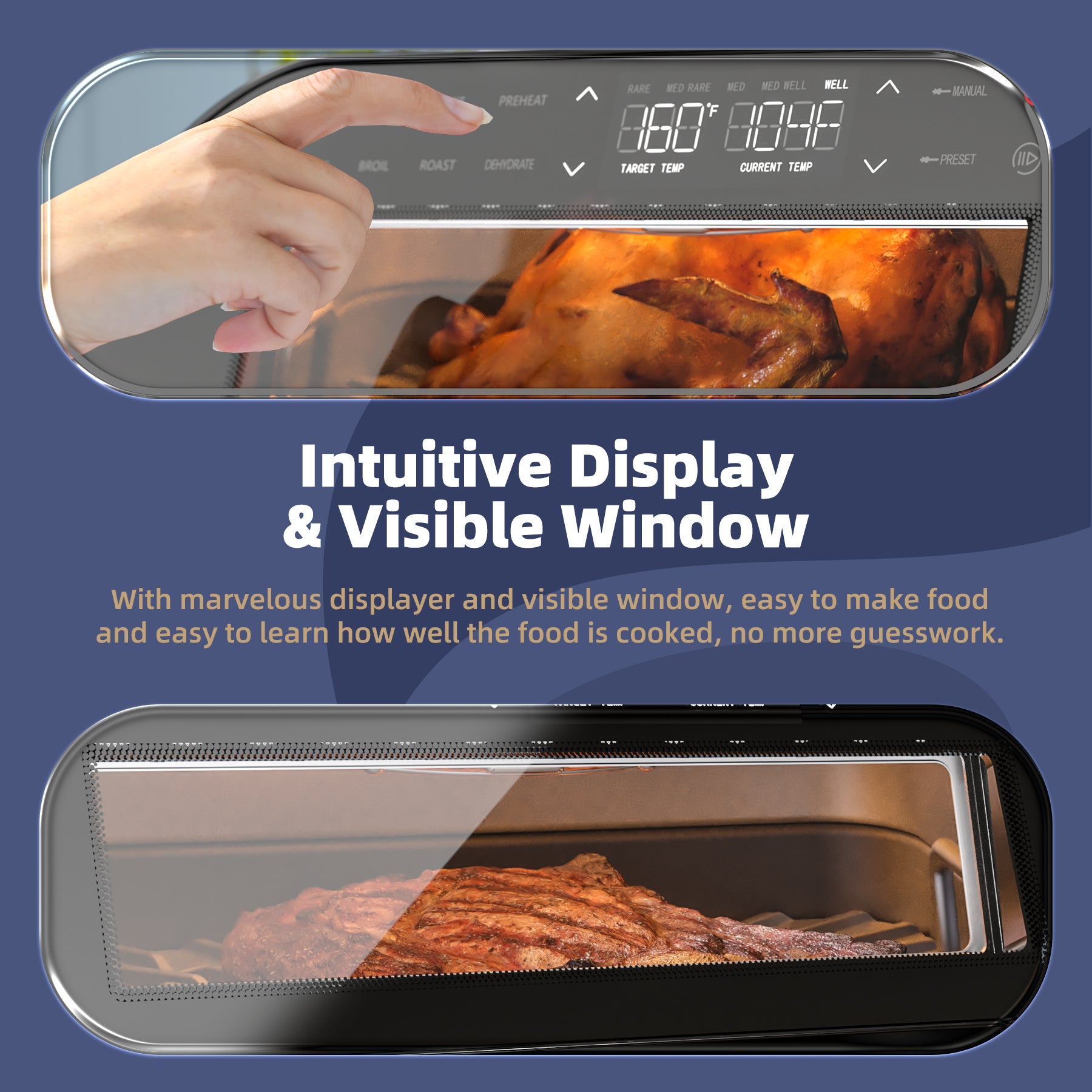 KLOUDIC Smart Indoor Grill & Air Fryer Combo, Smokeless Electric Countertop Griddle, with Removable Non-Stick 1700W, Black、mySite、fannypackpong