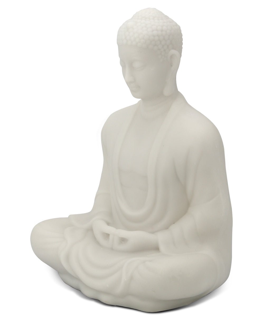 Serene Buddha Statue in Pearl White Finish、mySite、topwebapps