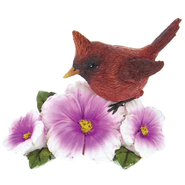 Resin Cardinal Flower Figurines 3 Colors、mySite、g9winljtr