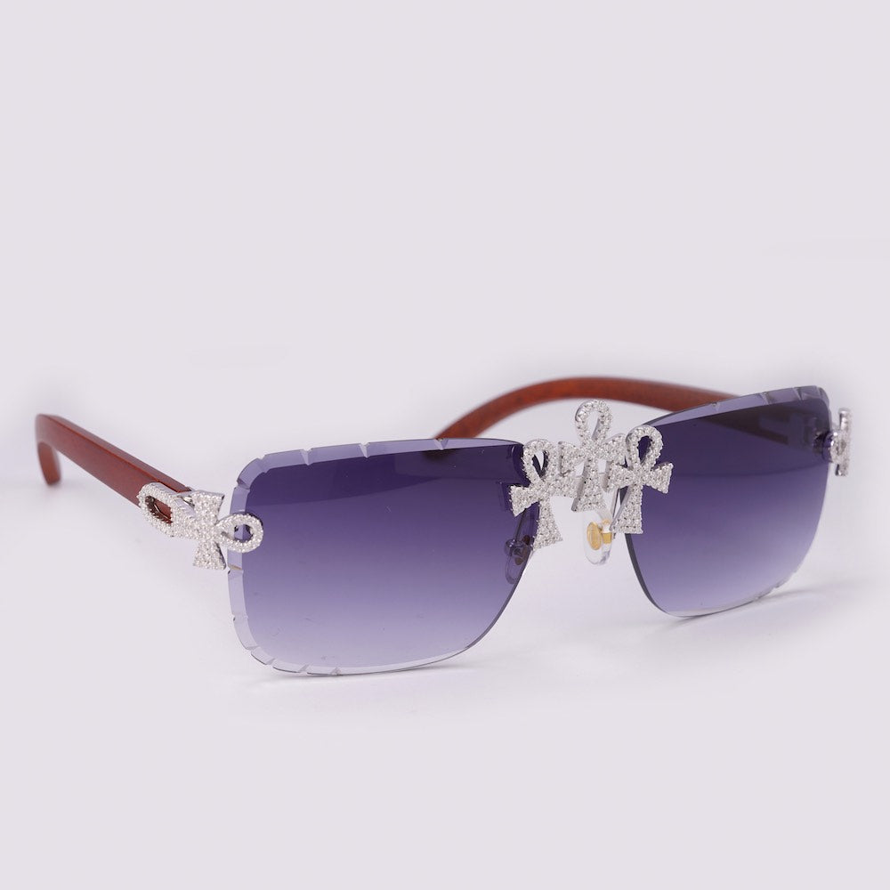 Moissanite Ankh Cross Sunglasses 14K Gold、mySite、hinf8tx79