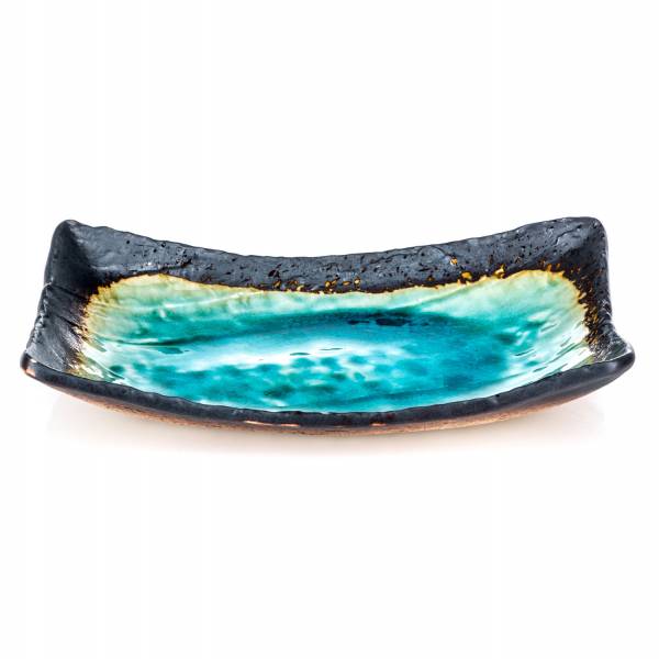 Blue Crackleglaze Large Oblong Sushi Plate、mySite、topwebapps