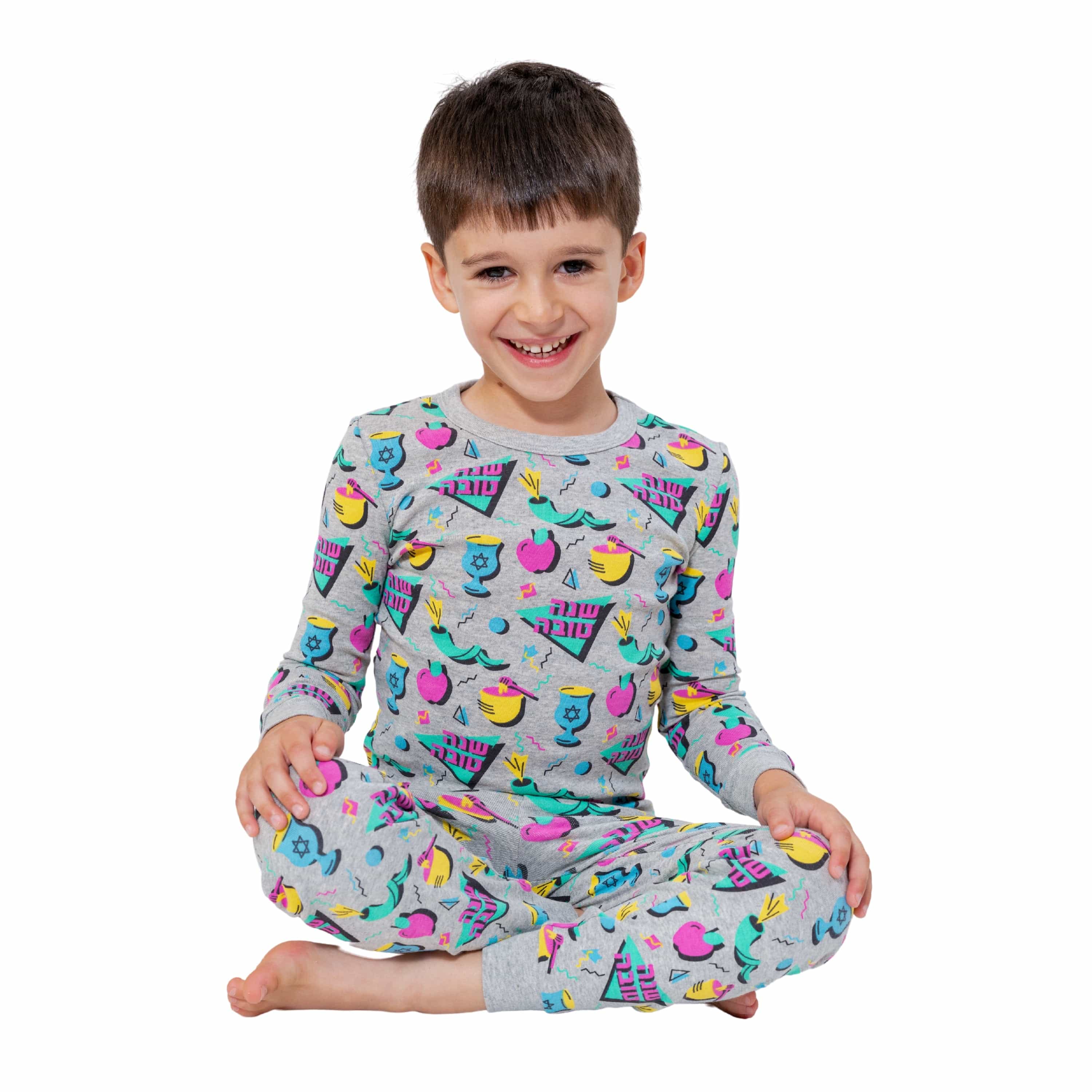 Kids '80s Retro Rosh Hashanah Pajamas - (Unisex Sizes 2T - 12)、mySite、topwebapps