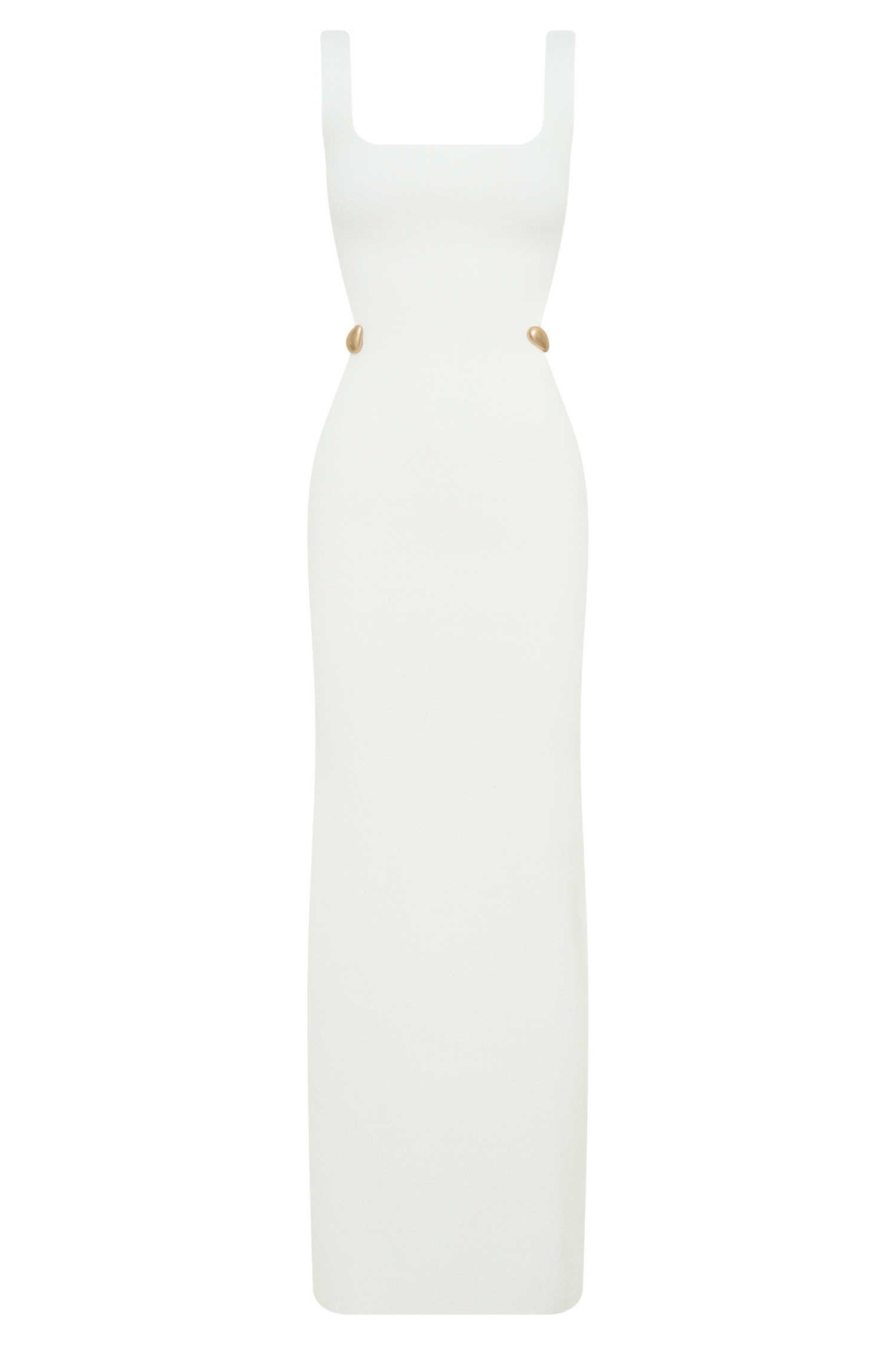 Alysanne Cut Out Knit Maxi Dress - White、mySite、solidvoid