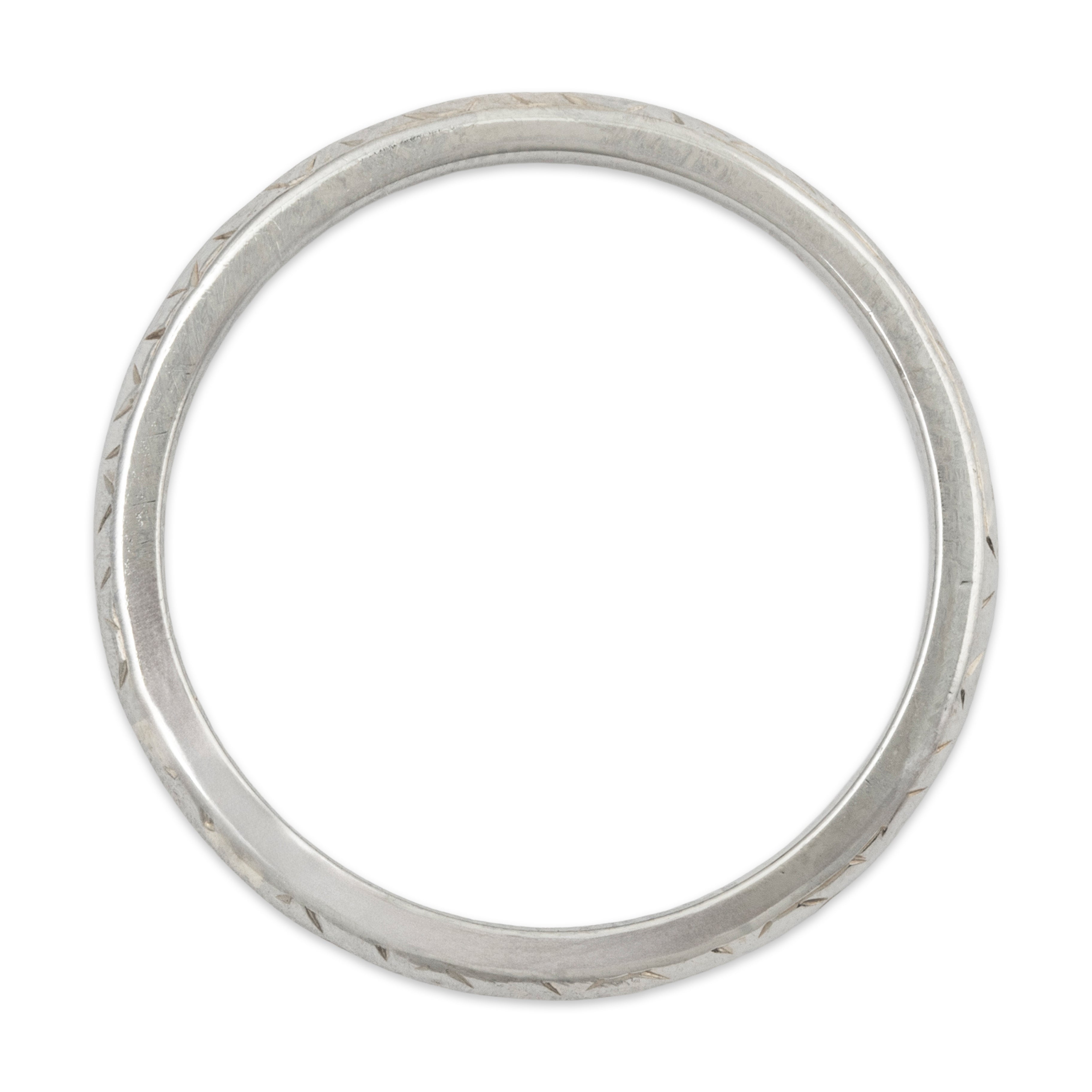 Antique Art Deco 18k White Gold Geometric Band Ring 7.50、mySite、hinf8tx79