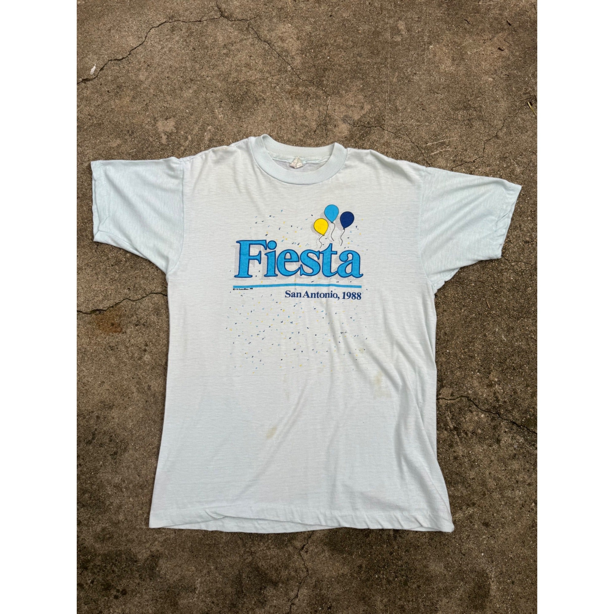 88' Fiesta San Antonio Texas Single Stitch Blue Tee L、mySite、garagedoors4me