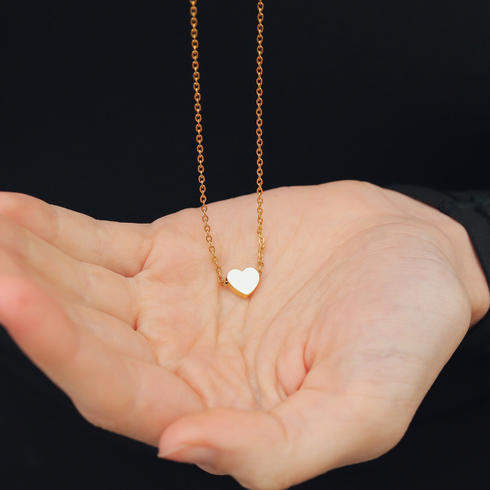 Stainless Steel Mini Heart Necklace / SBB0343、mySite、dreamappss