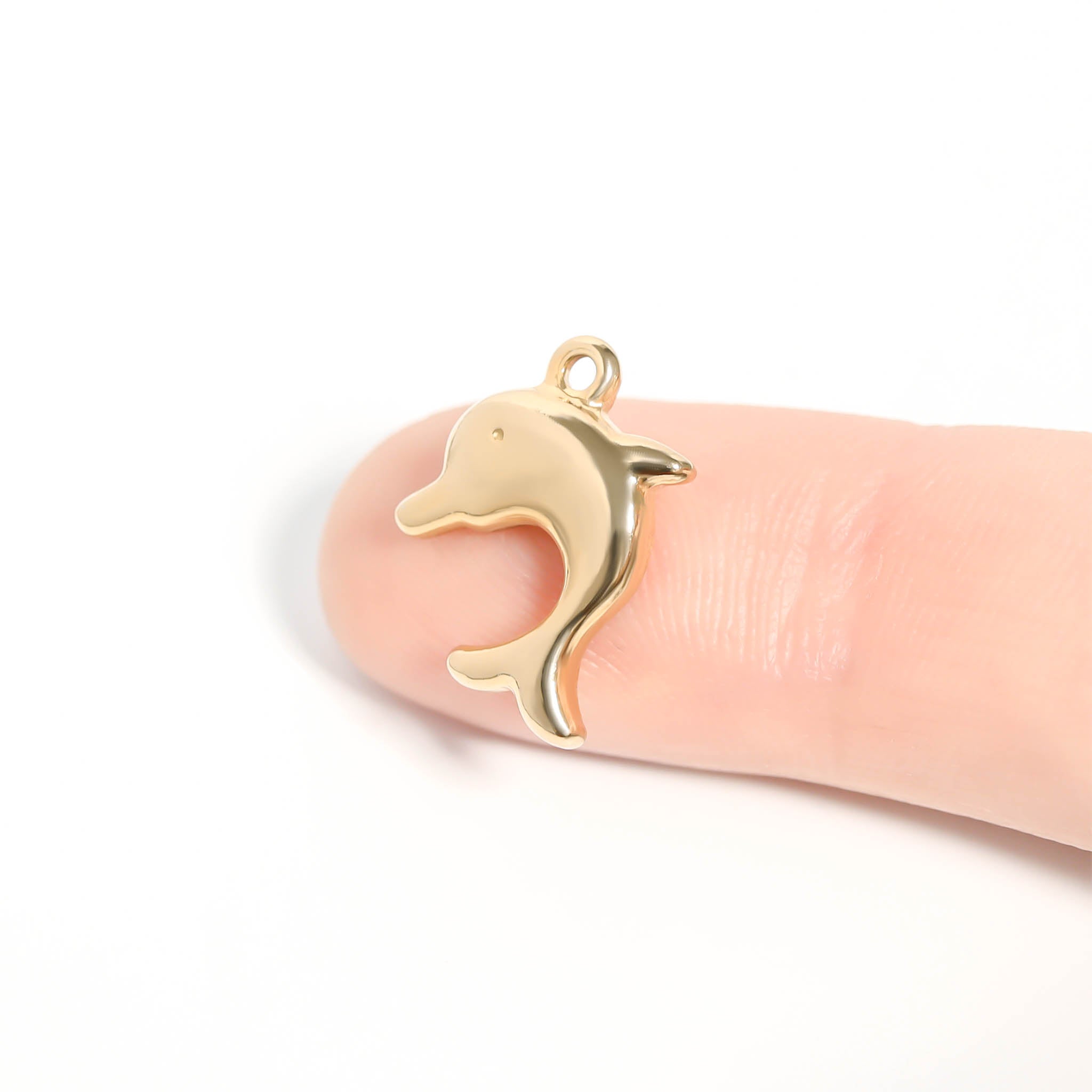 18K Gold PVD Stainless Steel Dolphin Charm / PDL0099、mySite、dreamappss