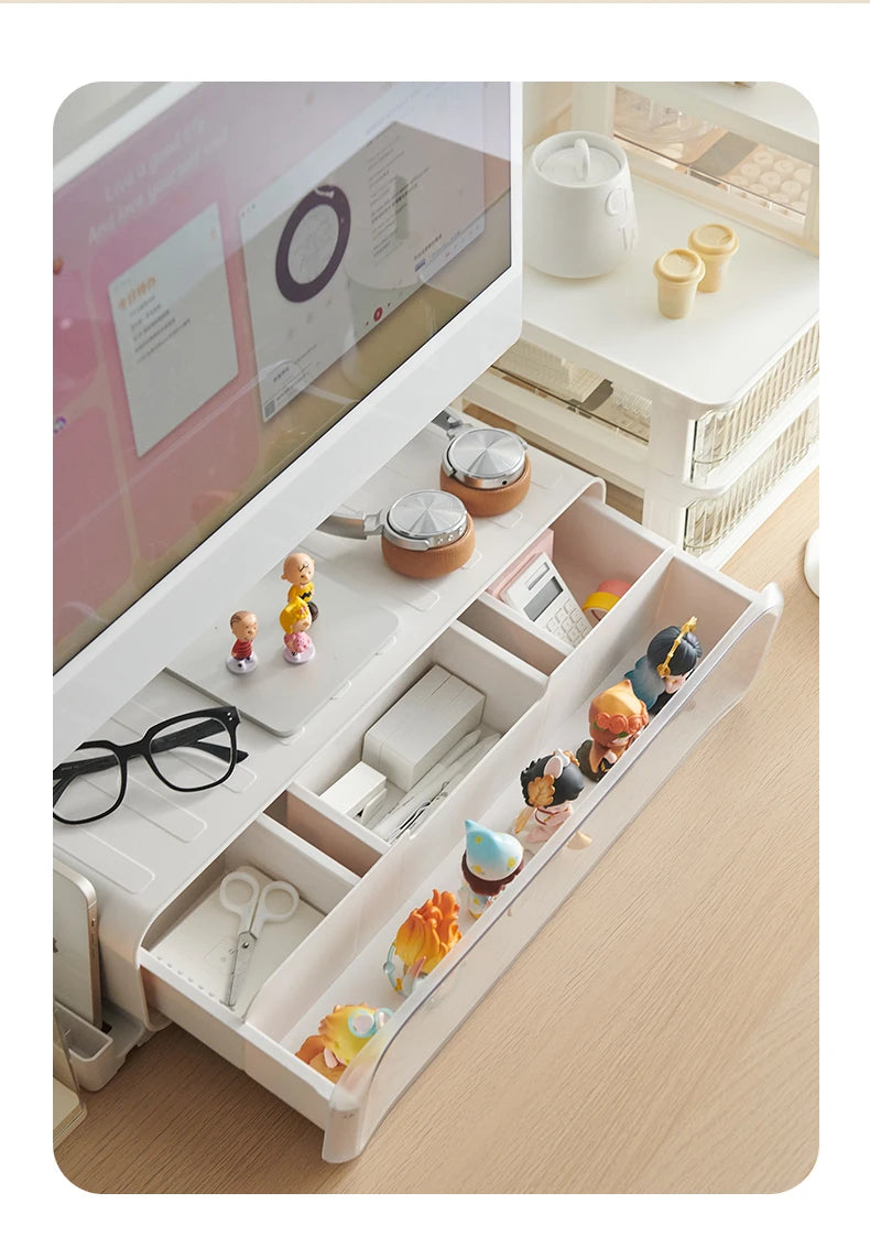  FigPalace Monitor Riser with Storage – LED Lighting, Adjustable Height, Ergonomic Design、mySite、greenlandpopulation