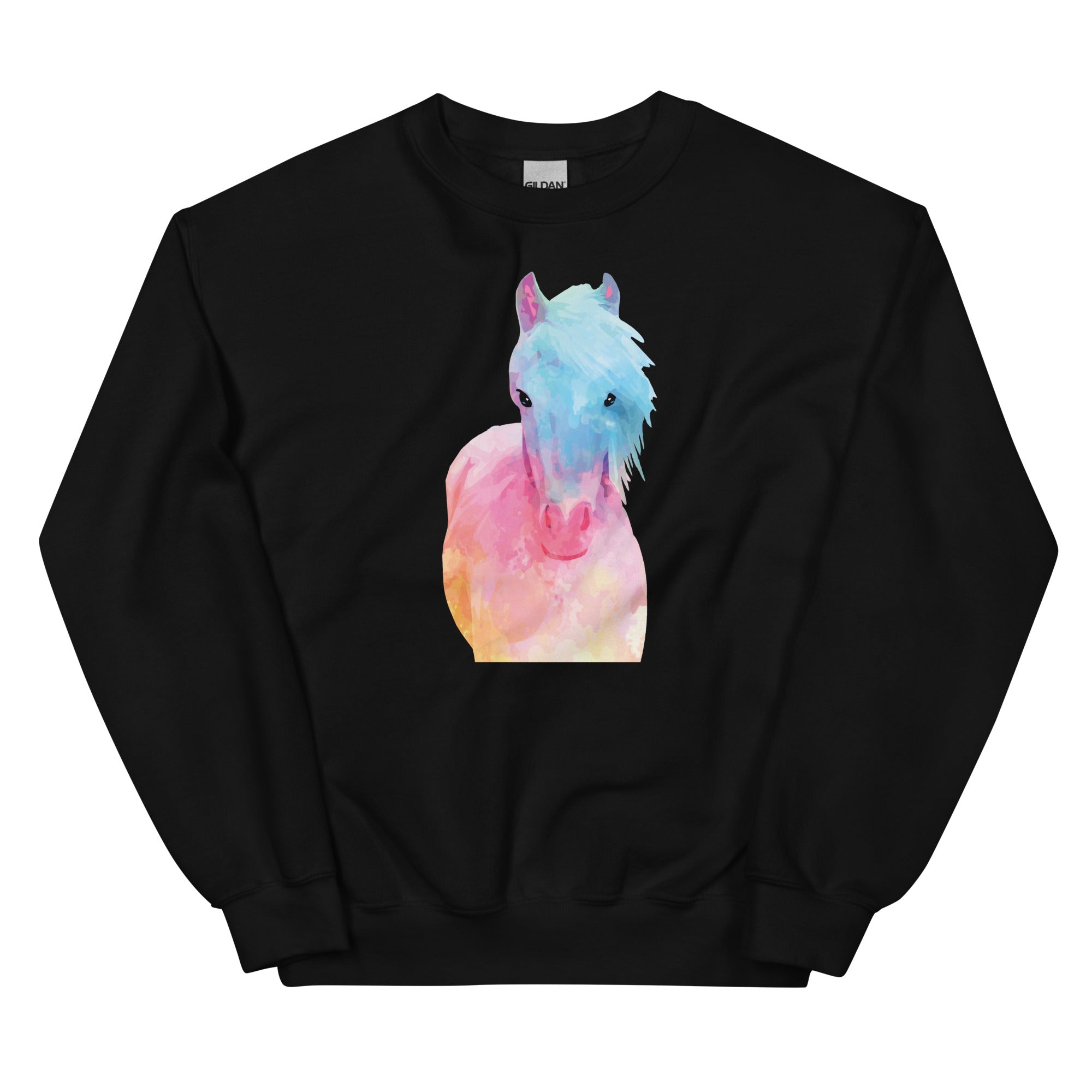 Horse in Sweet Pastels Crewneck Sweatshirt、mySite、camillekostekn