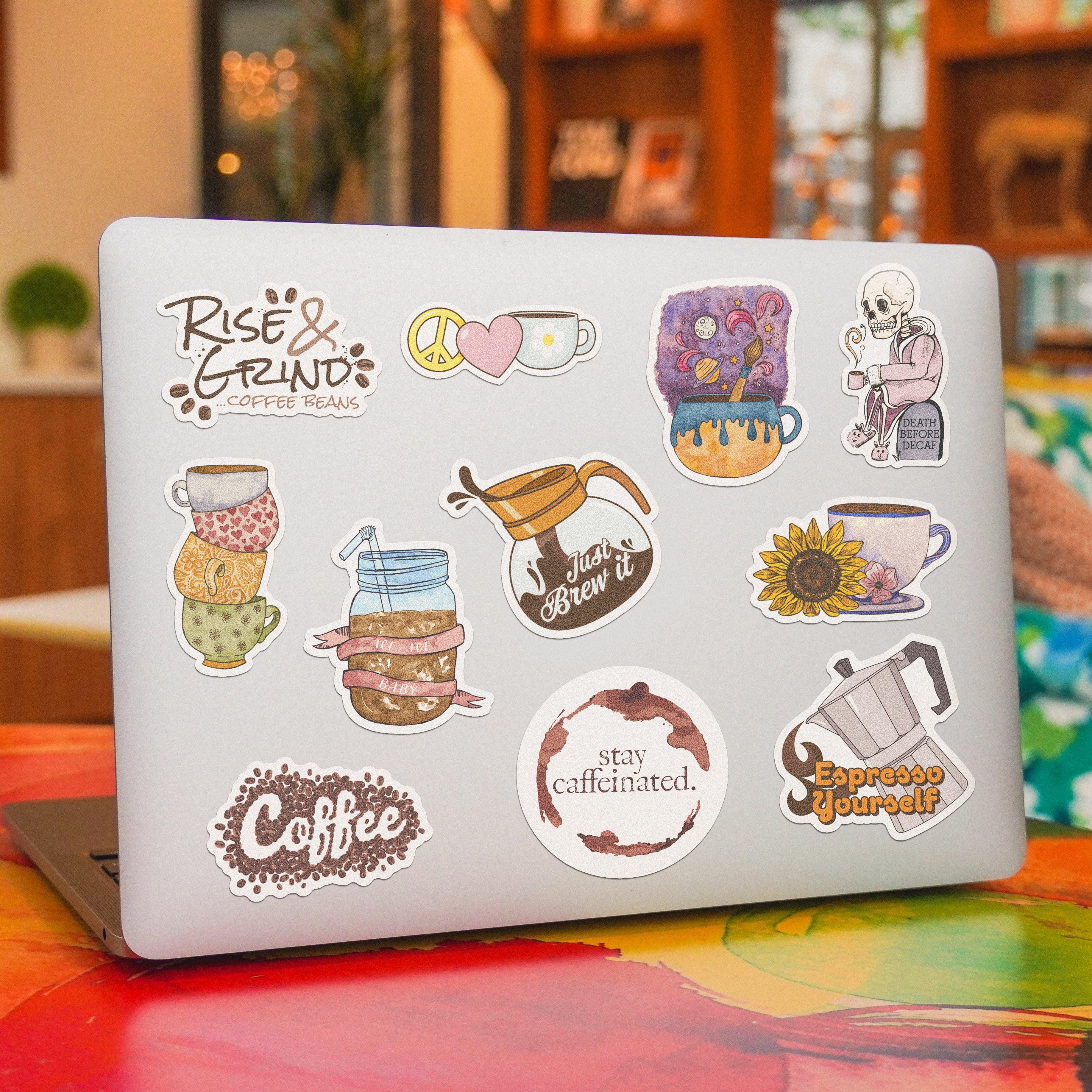  Coffee Lovers Stickers 11 Pack、mySite、elrpsem3k