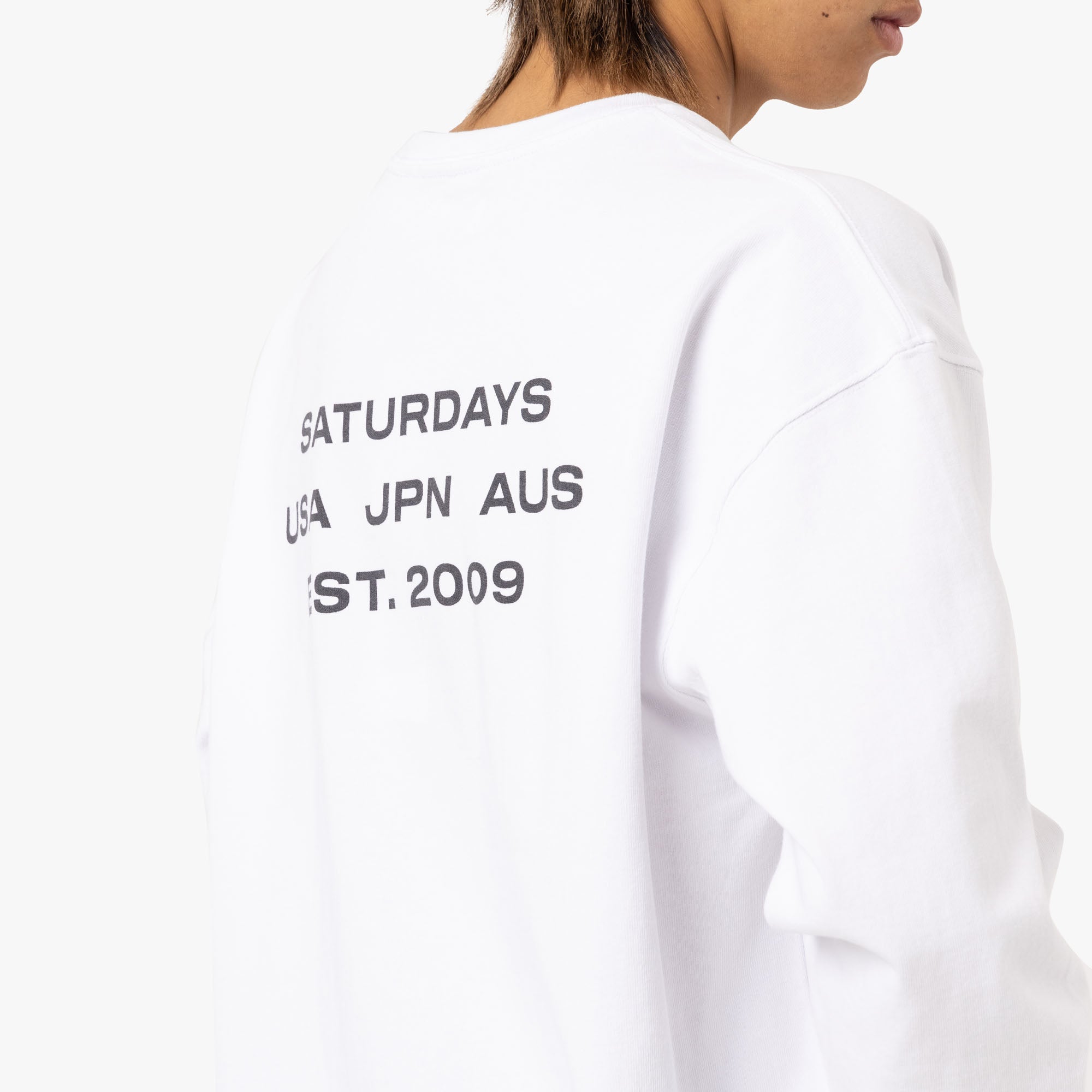  Saturdays NYC Max Weight Longsleeve T-Shirt / White、mySite、merchandisen
