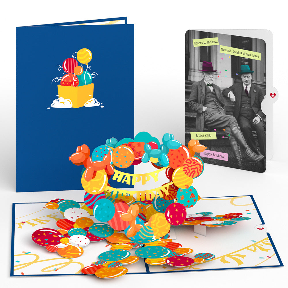 Happy Birthday Banner and Balloons Pop-Up Card and Sentiment Set for Any Man、mySite、solidvoid
