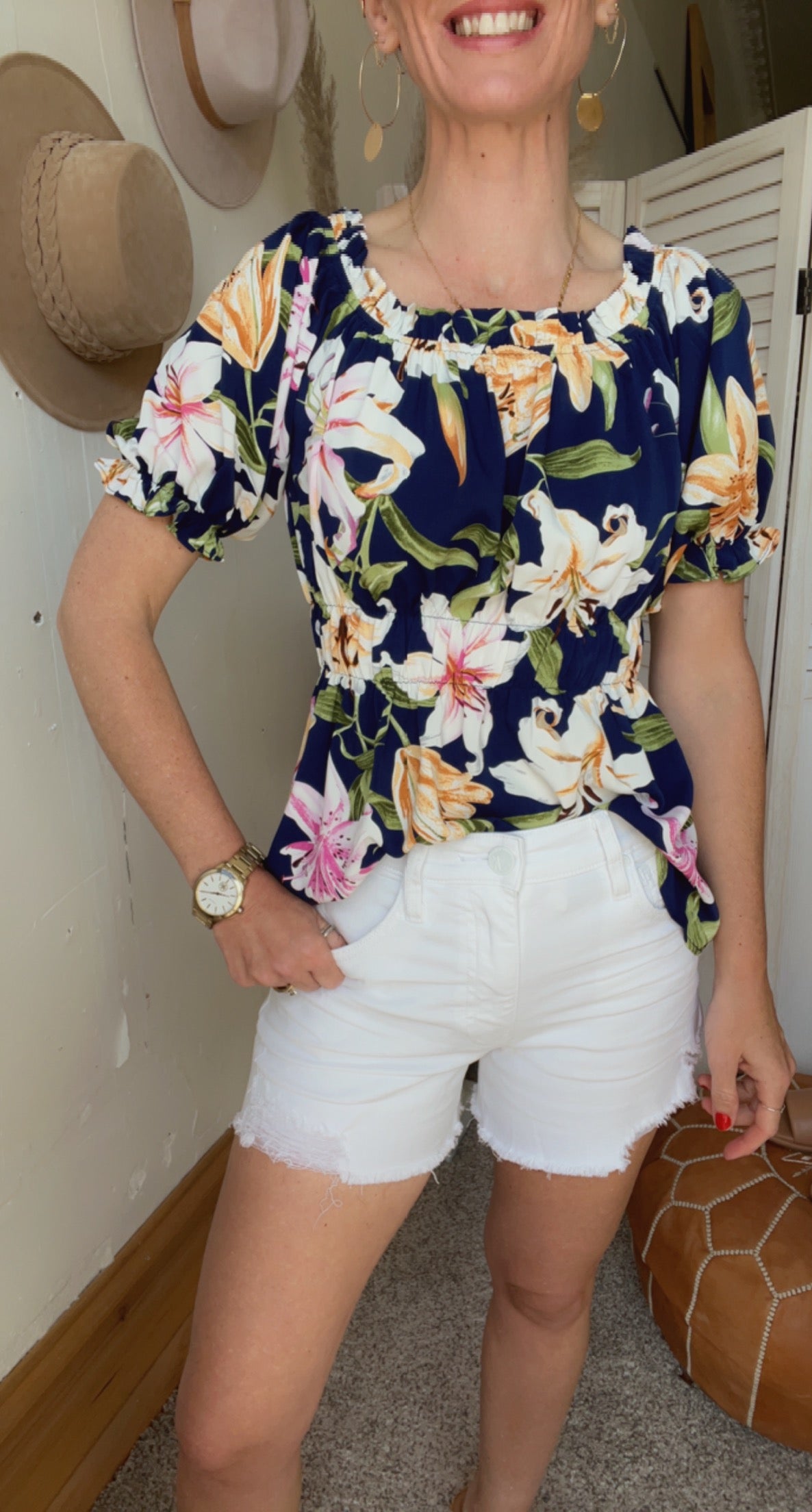 KUT From The Kloth Jane High Rise 4” Inseam Long White Denim Short、mySite、garagedoors4me