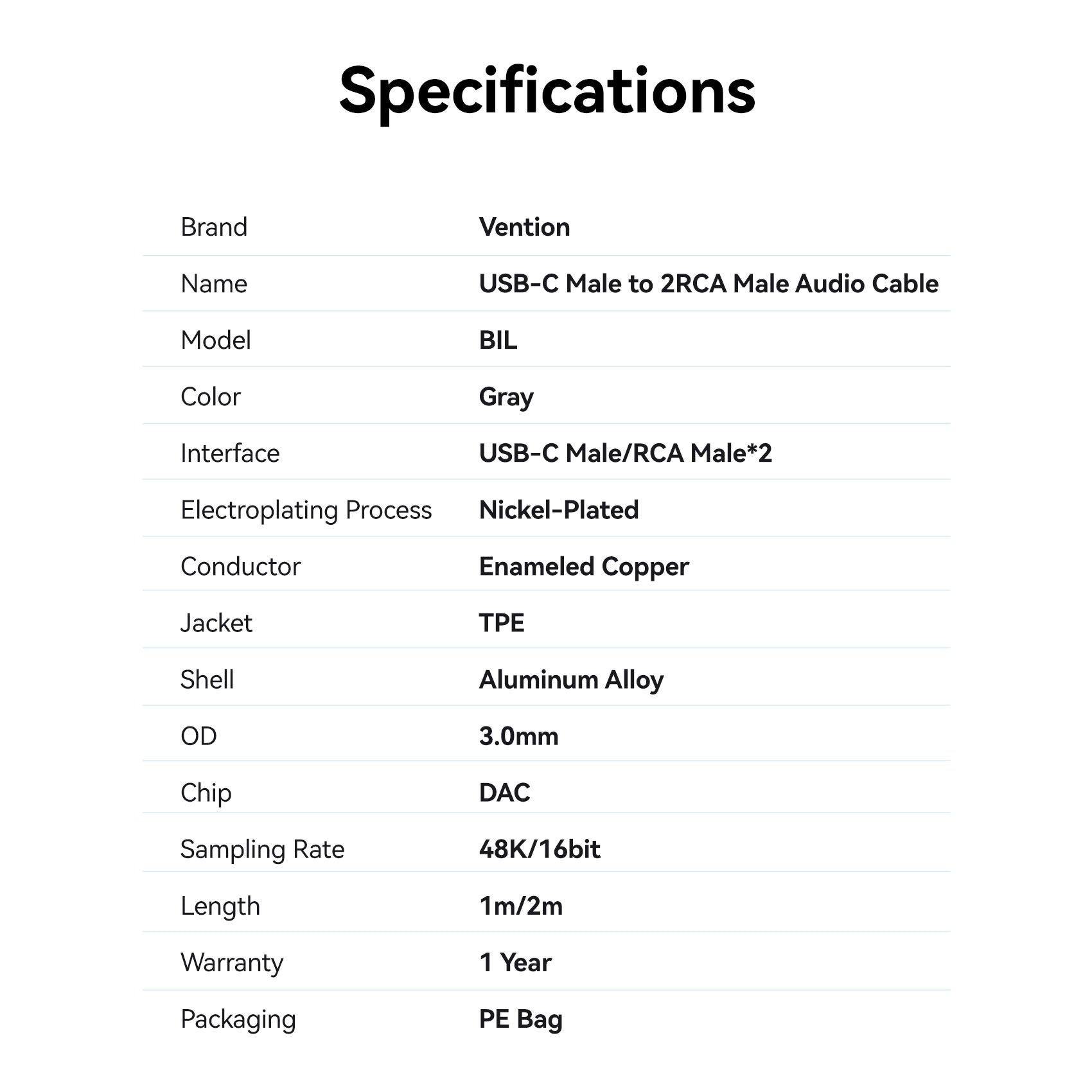 Vention USB-C Male to 2RCA Male Audio Cable、mySite、fannypackpong