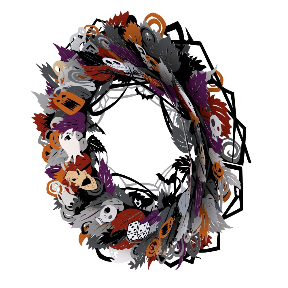Disney Tim Burton's The Nightmare Before Christmas Halloween Wreath、mySite、solidvoid