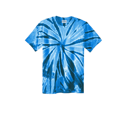 Port & Company Youth Tie-Dye Tee - Royal、mySite、noshort