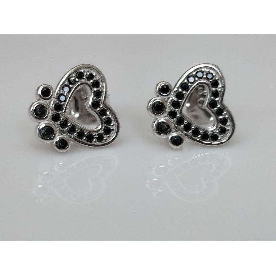 Pet Paw Earrings with Sparkling Cubic Zirconia in Solid Sterling Silver, Beautiful!、mySite、g9winljtr