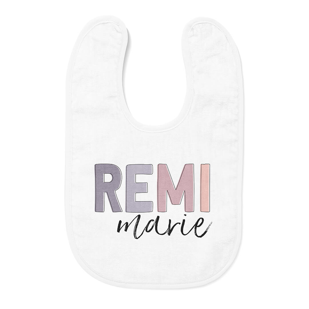  Personalized Color Block Baby Name Bib | Dusty Hues、mySite、layawaytickets