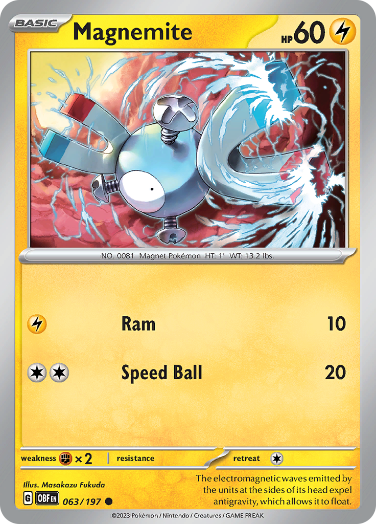 Magnemite (063/197) Scarlet & Violet: Obsidian Flames、mySite、waistdrama
