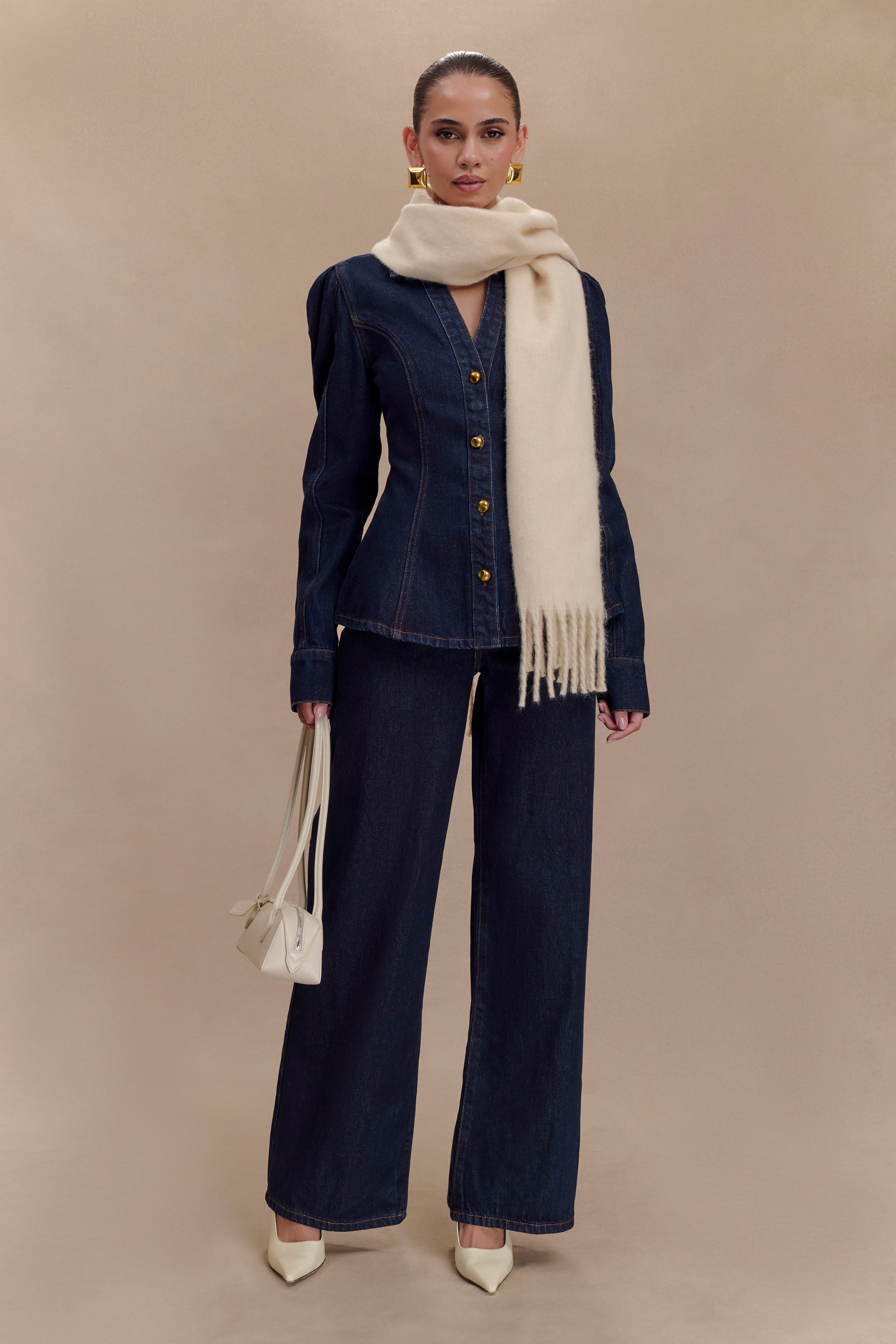 MESHKI Knit Scarf - Oat、mySite、solidvoid