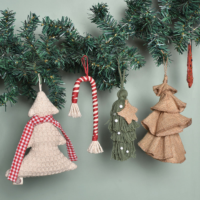 Cotton Christmas Wall Hanging | Multicolour | Set of 4、mySite、camillekostekn