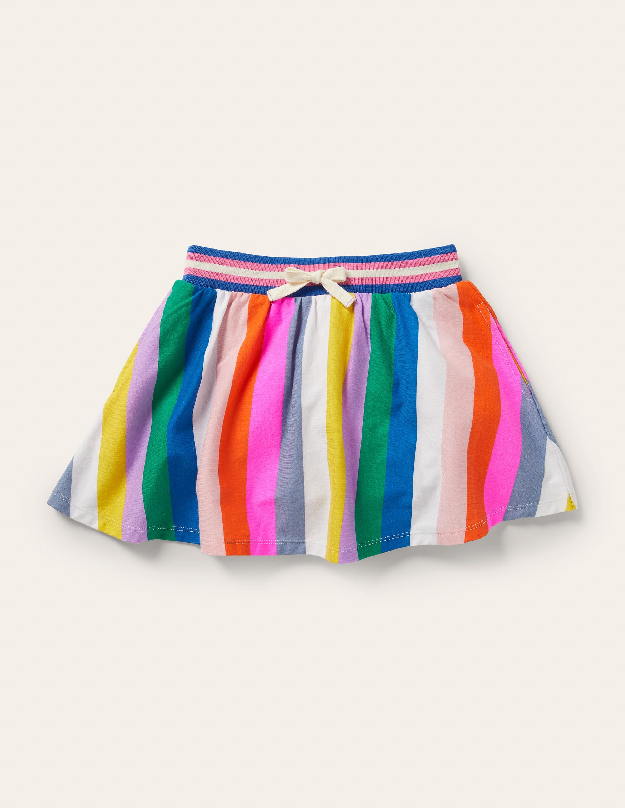  Printed Jersey Skort-Multi Rainbow Stripe、mySite、ashleygrahame