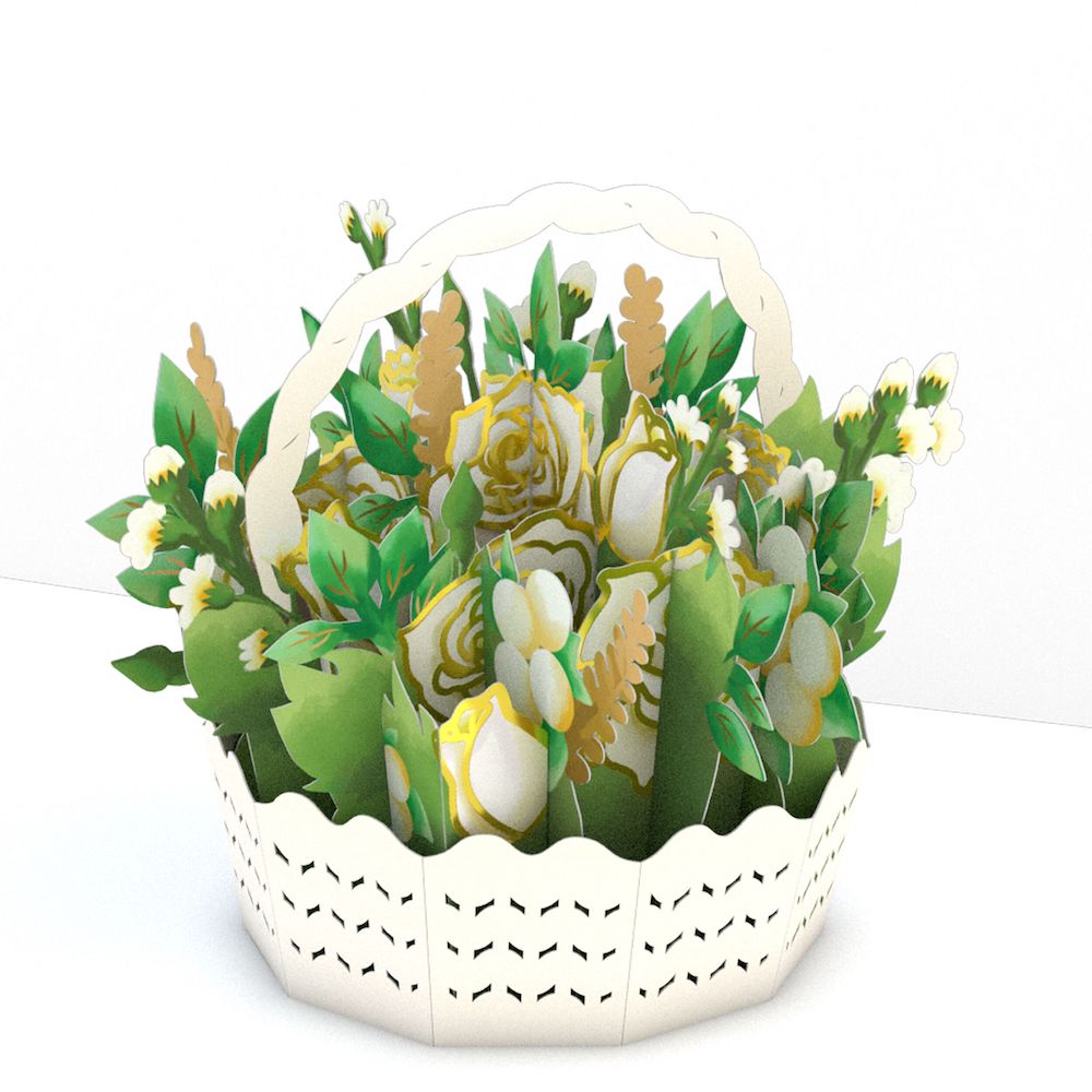 Sympathy Flower Basket: Paperpop® Card、mySite、solidvoid