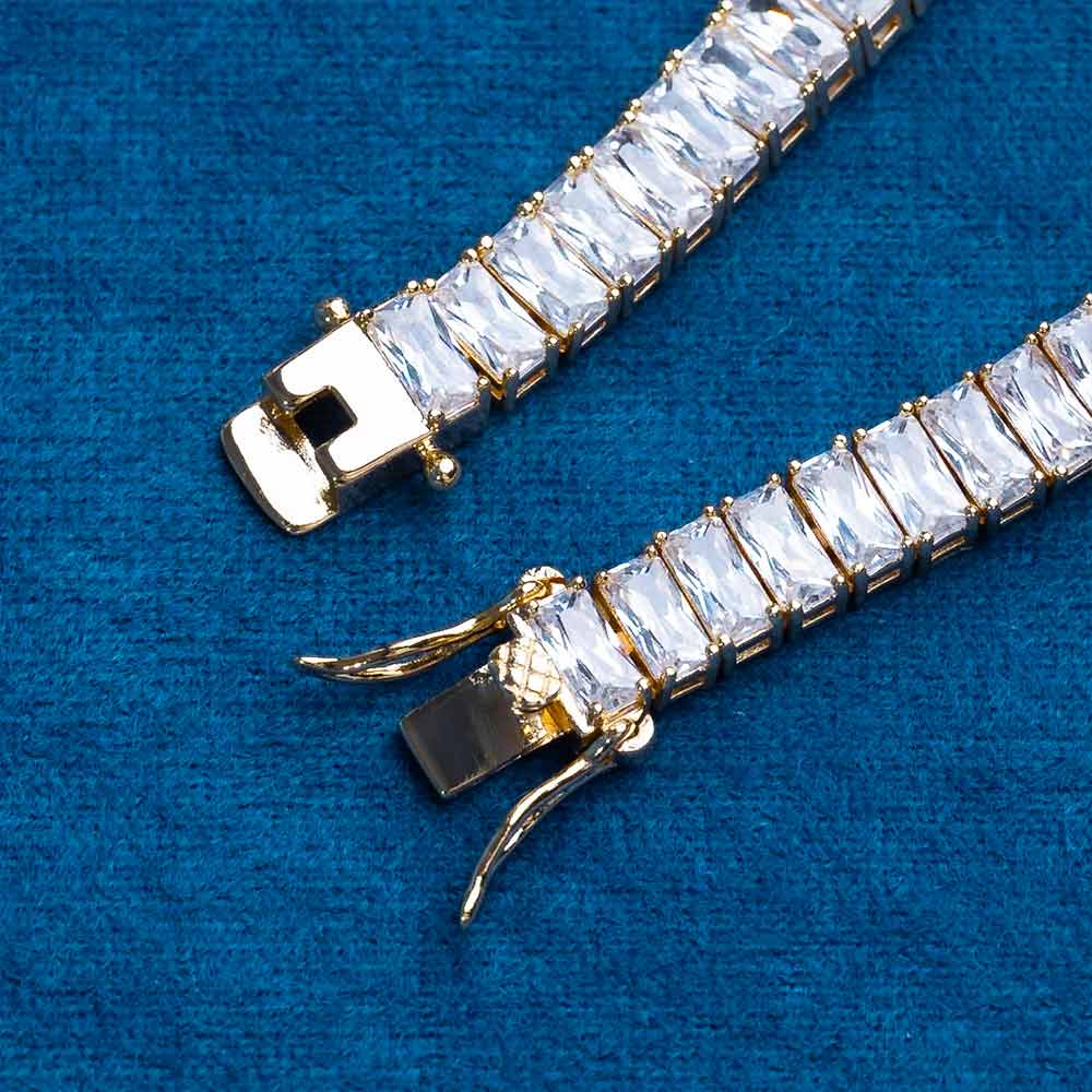 8MM Moissanite Baguette Tennis Bracelet 14K Gold、mySite、hinf8tx79