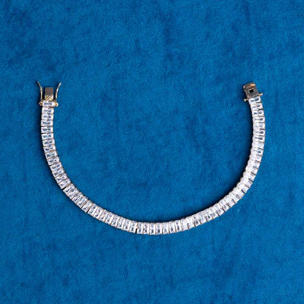 8MM Moissanite Baguette Tennis Bracelet 14K Gold、mySite、hinf8tx79