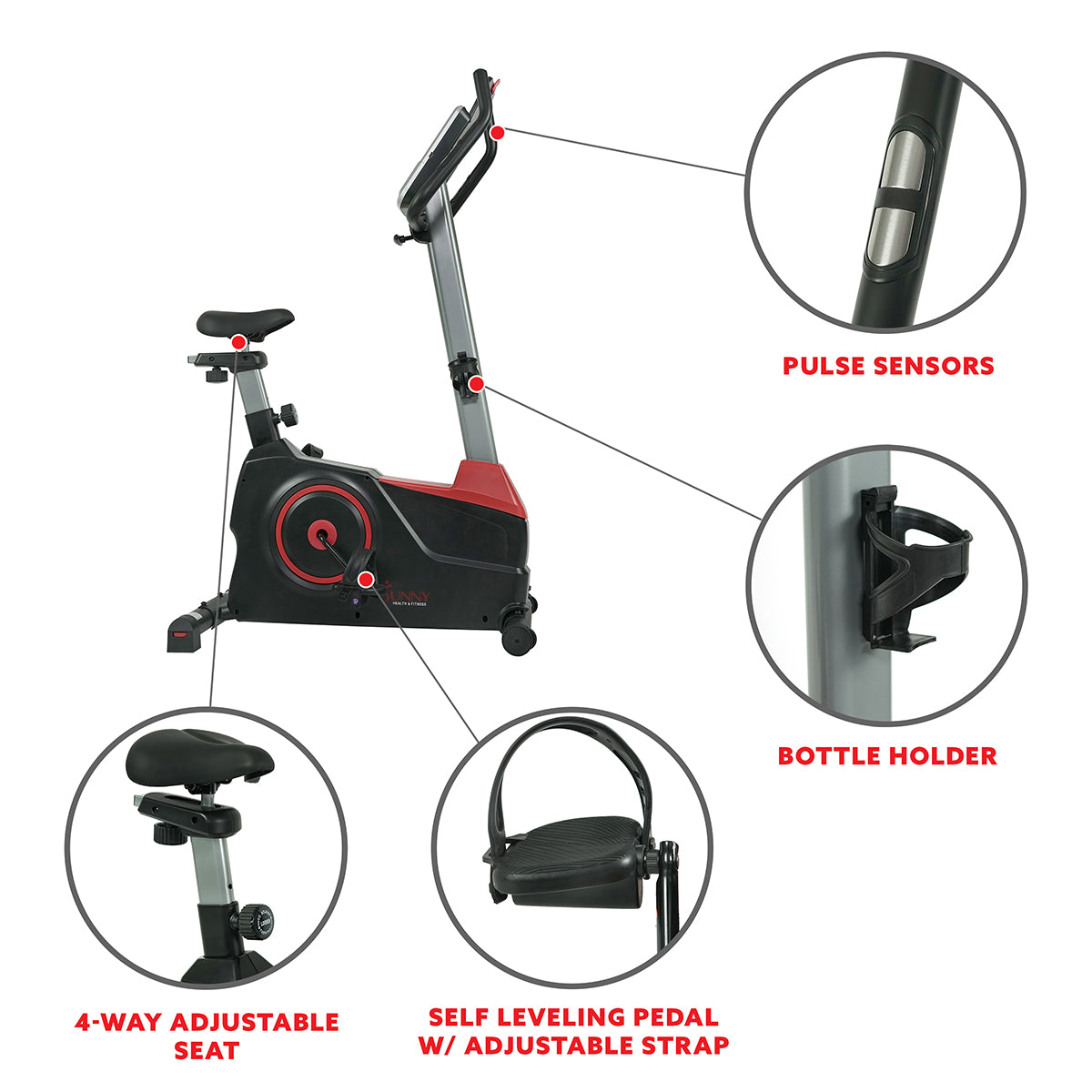  Evo-Fit Stationary Upright Bike with 24 Level Electro-Magnetic Resistance、mySite、ghnorth