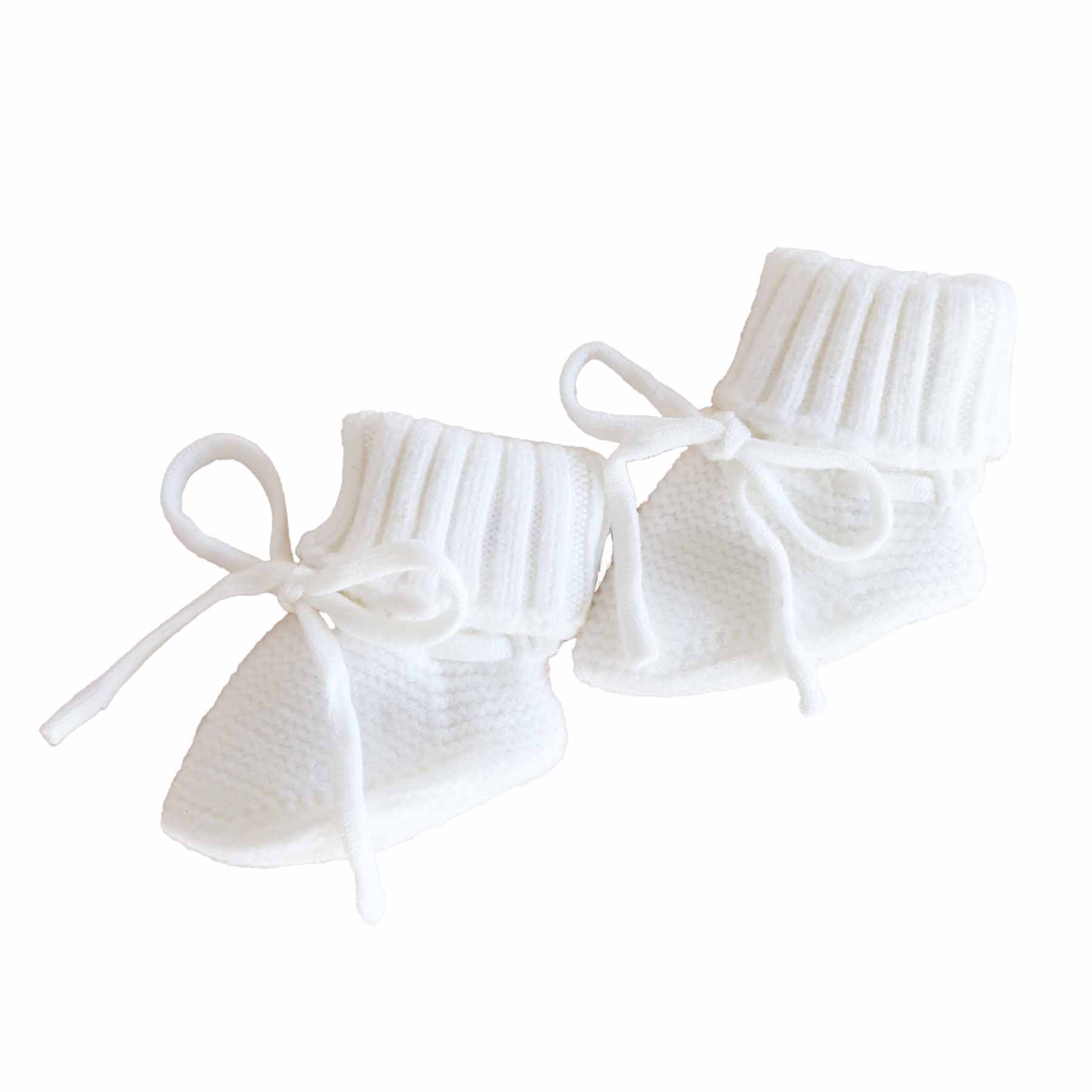  Knit Newborn Bow Booties | Light Ivory、mySite、layawaytickets