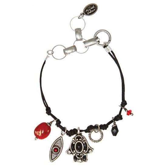 Michal Golan Black Hamsa and Evil Eye Bracelet、mySite、topwebapps