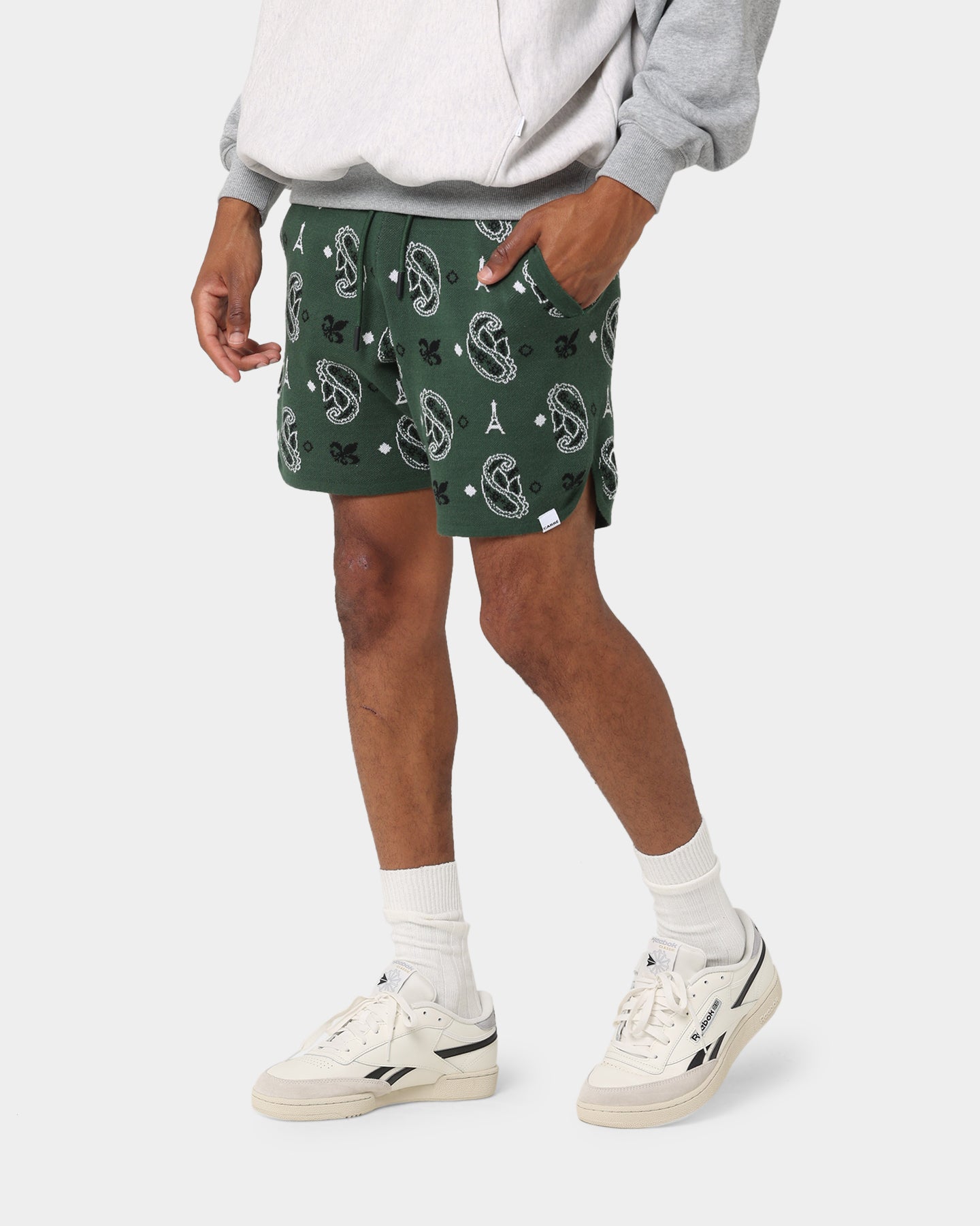 Carre Big Bandana Knitted Shorts Green、mySite、zt4zffjzw