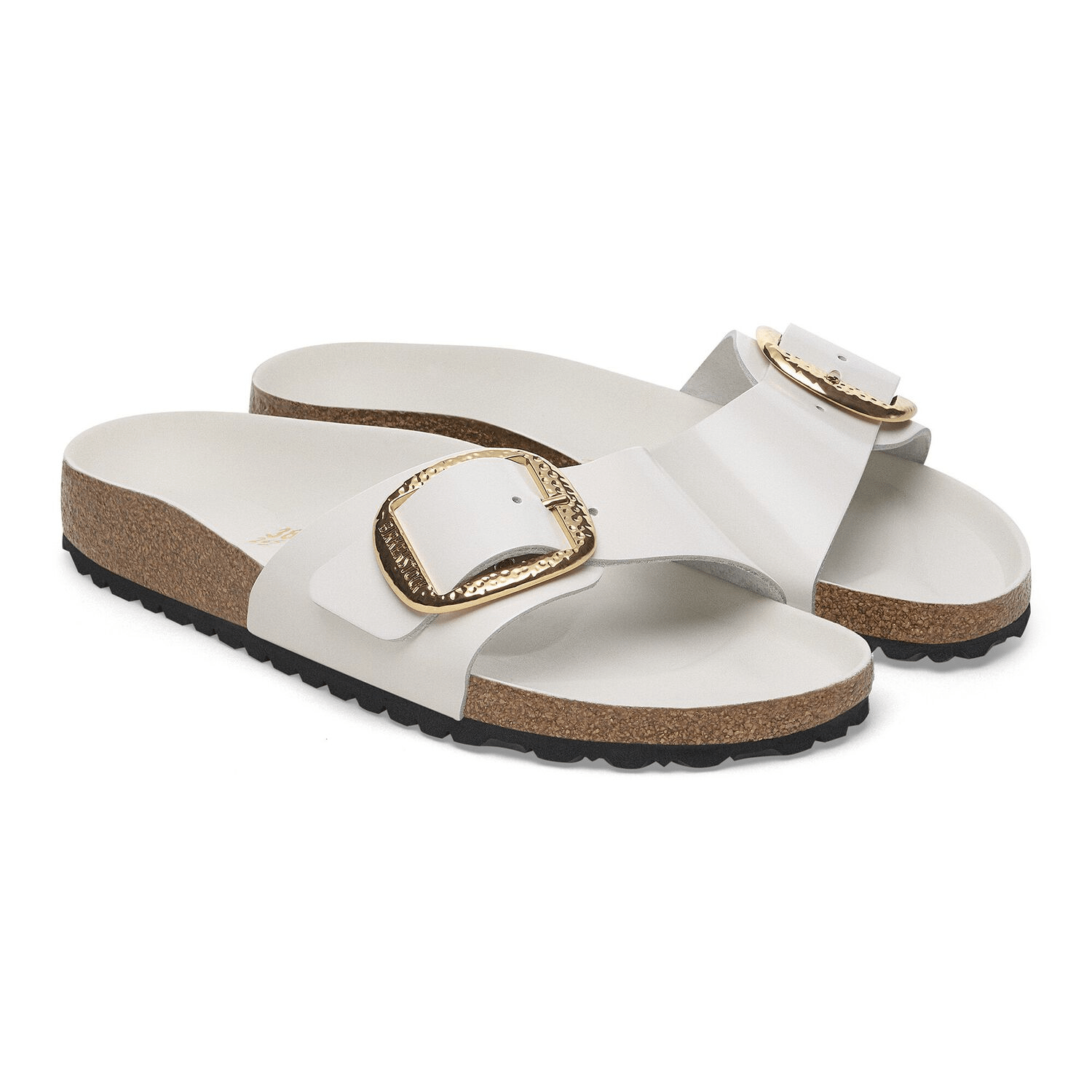  Madrid Hammered Big Buckle | High-Shine Patent Leather | Antique White、mySite、preschool7hills